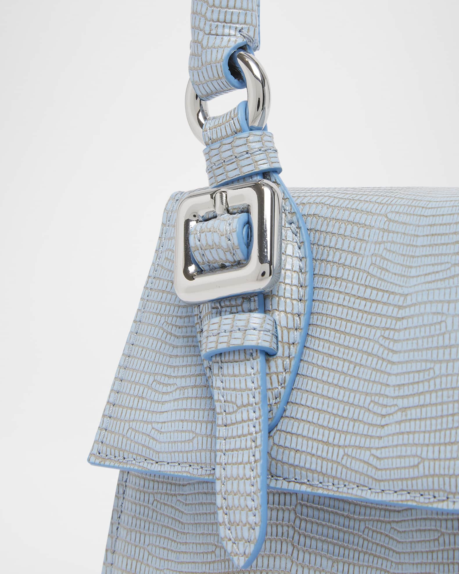 Jacquemus Le Chiquito Moyen Lizard-Embossed Leather Top