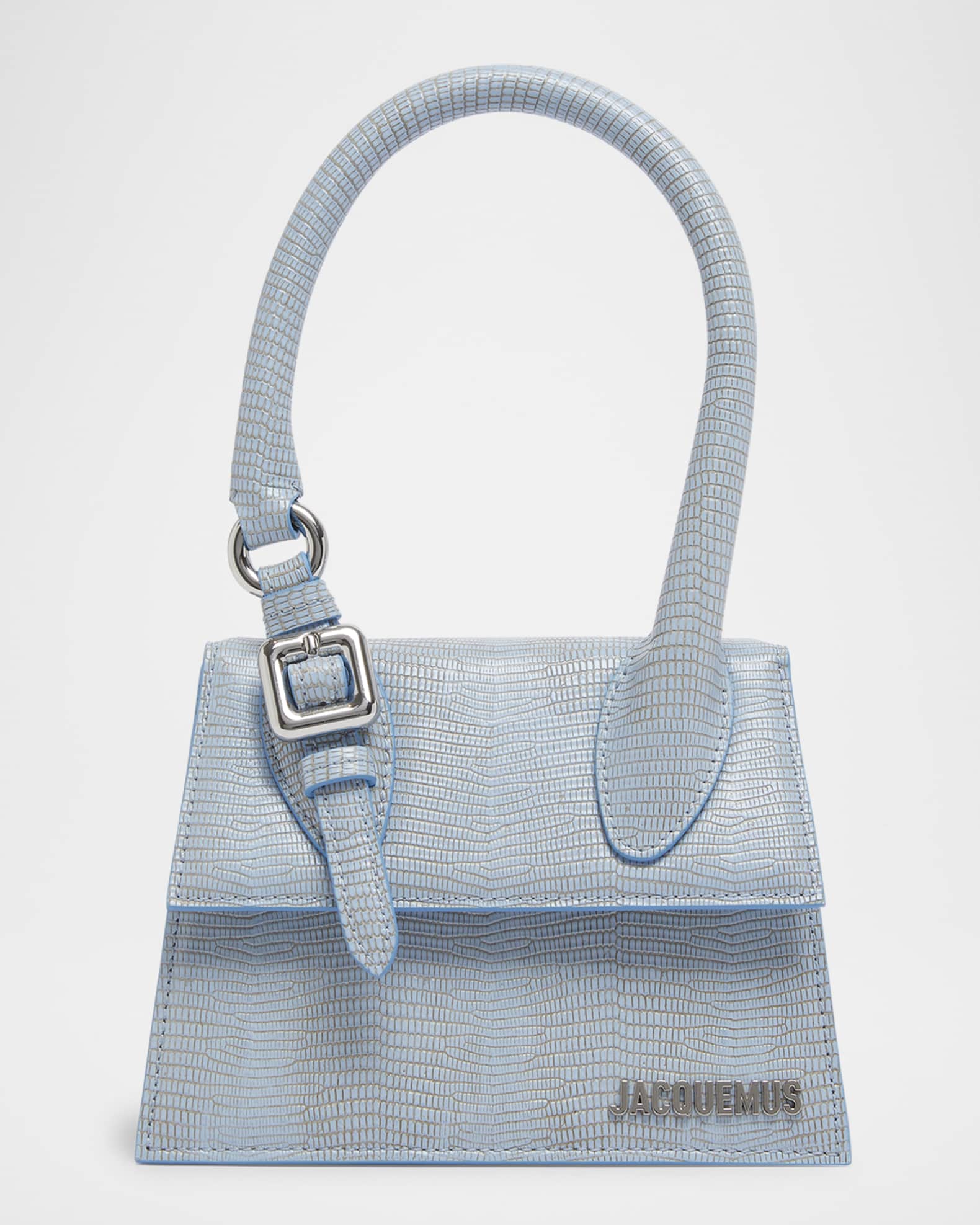 Le Chiquito Moyen Lizard-Embossed Leather Top-Handle Bag 0