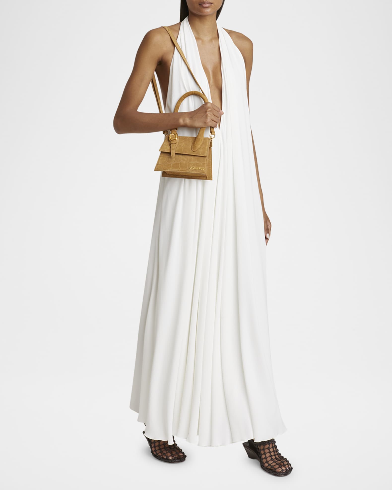 【送料&関税込】Jacquemus Chiquito Suede Bag Jacquemus Le Chiquito Moyen Croc-Embossed Suede Top-Handle