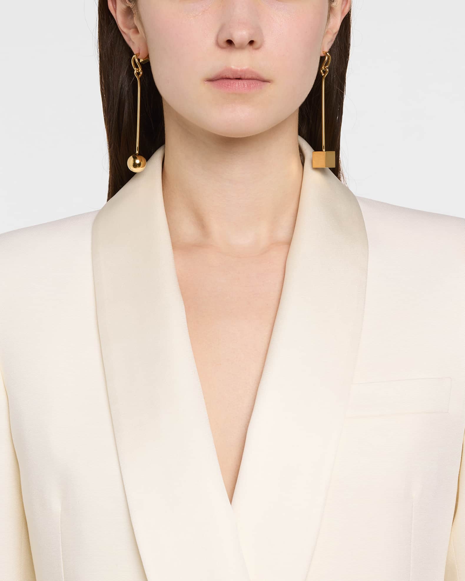 Les Boucles Nodo Linear Drop Earrings 1