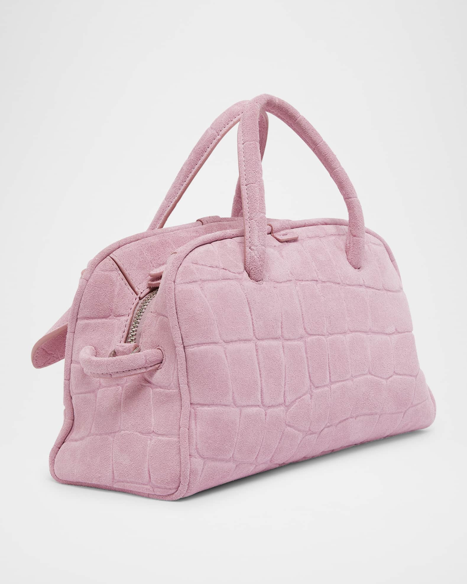 【送料&関税込】Jacquemus Handbag Le Petit Turismo JACQUEMUS Le Petit Turismo Croc-Embossed Suede Bowling Bag