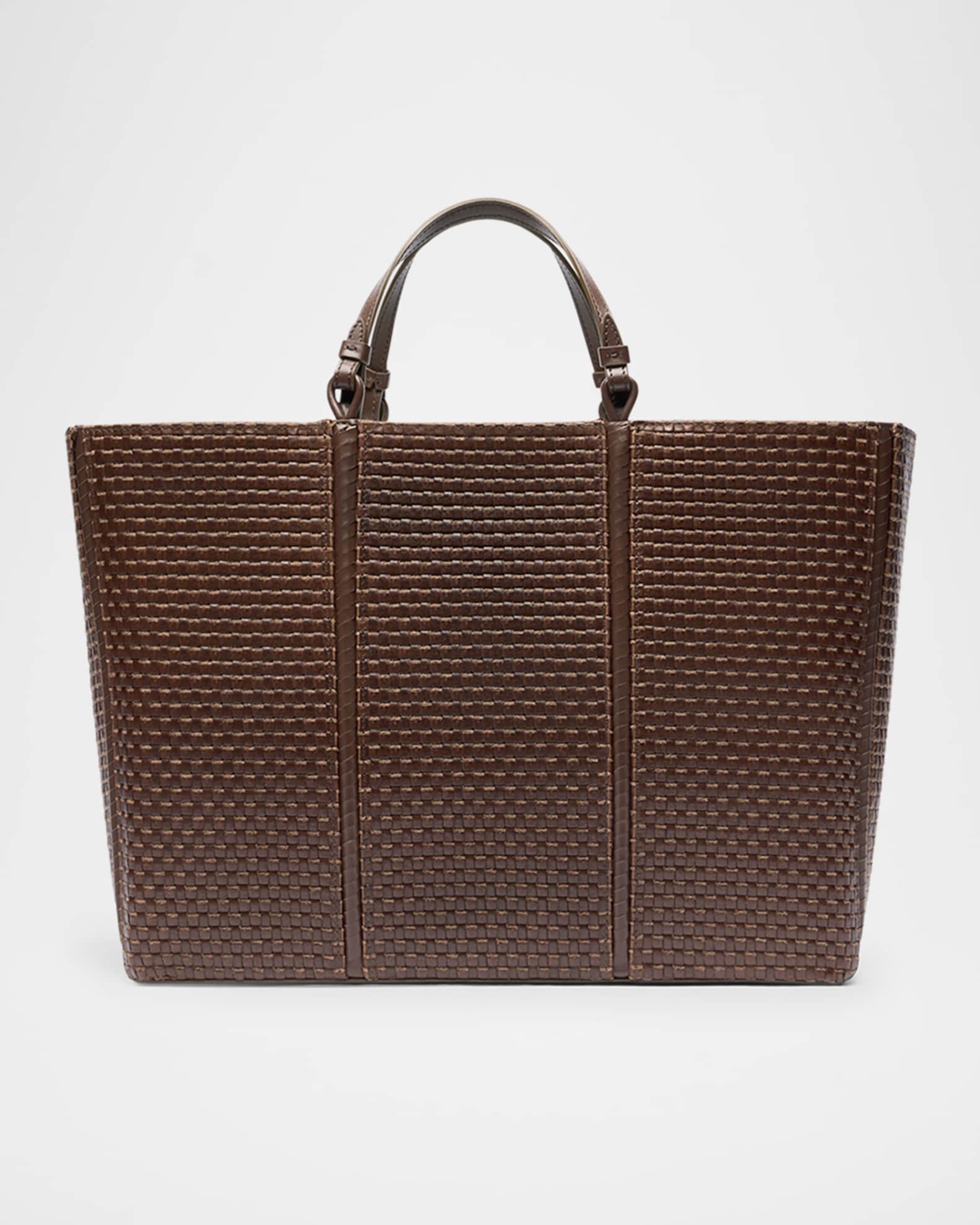 Le Cabas Woven Leather Tote Bag 1