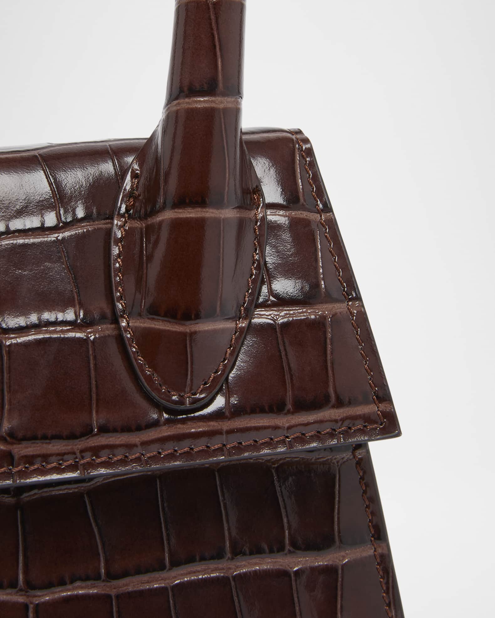 バッグ・カバンその他 JACQUEMUS Brown crocodile effect leather Le Chiquito Moyen b The Chiquito by JACQUEMUS | Official website