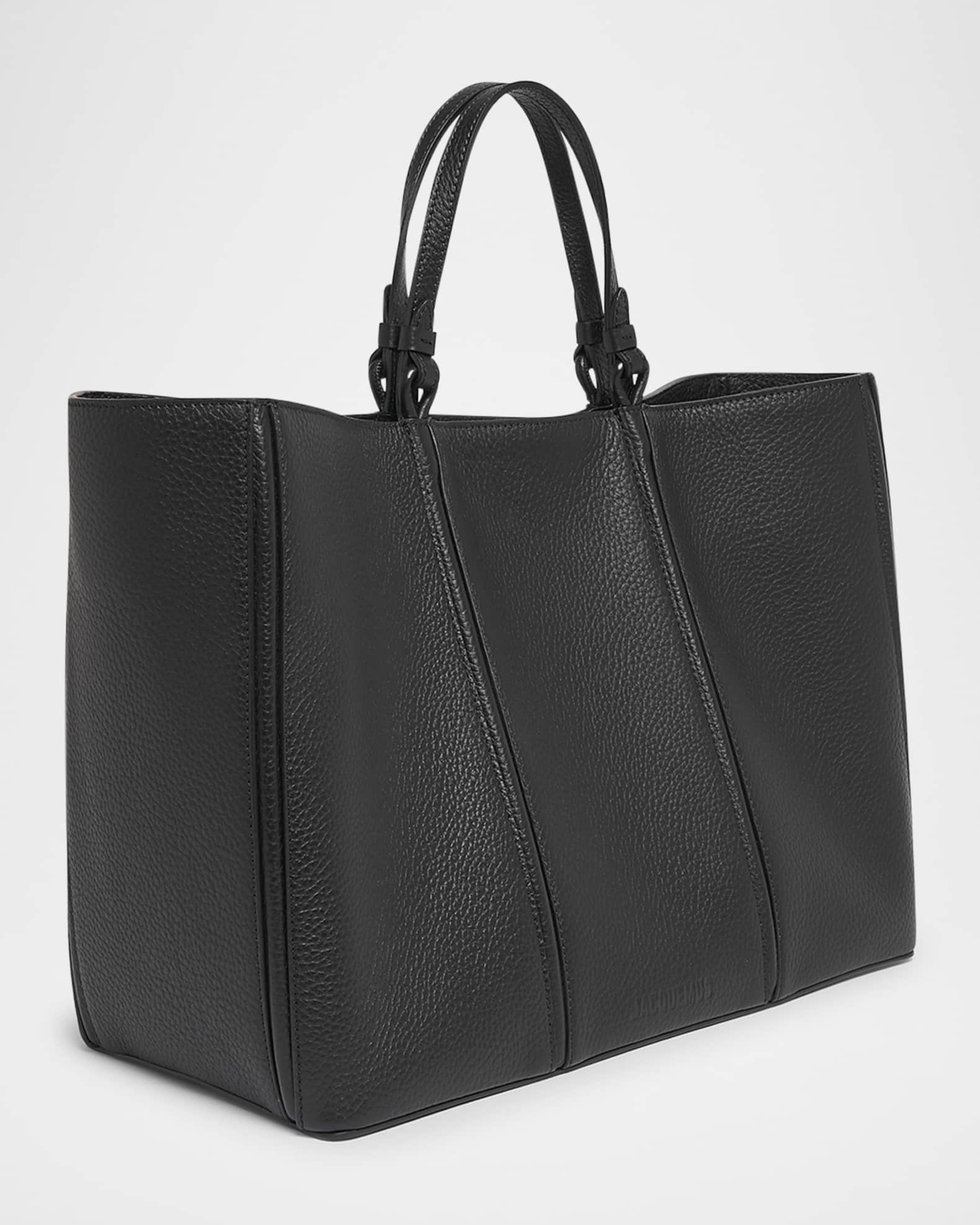 【関税＆送料込み】Jacquemus Bags.. Black Jacquemus Le Marino Leather Shopper Tote Bag | Neiman Marcus