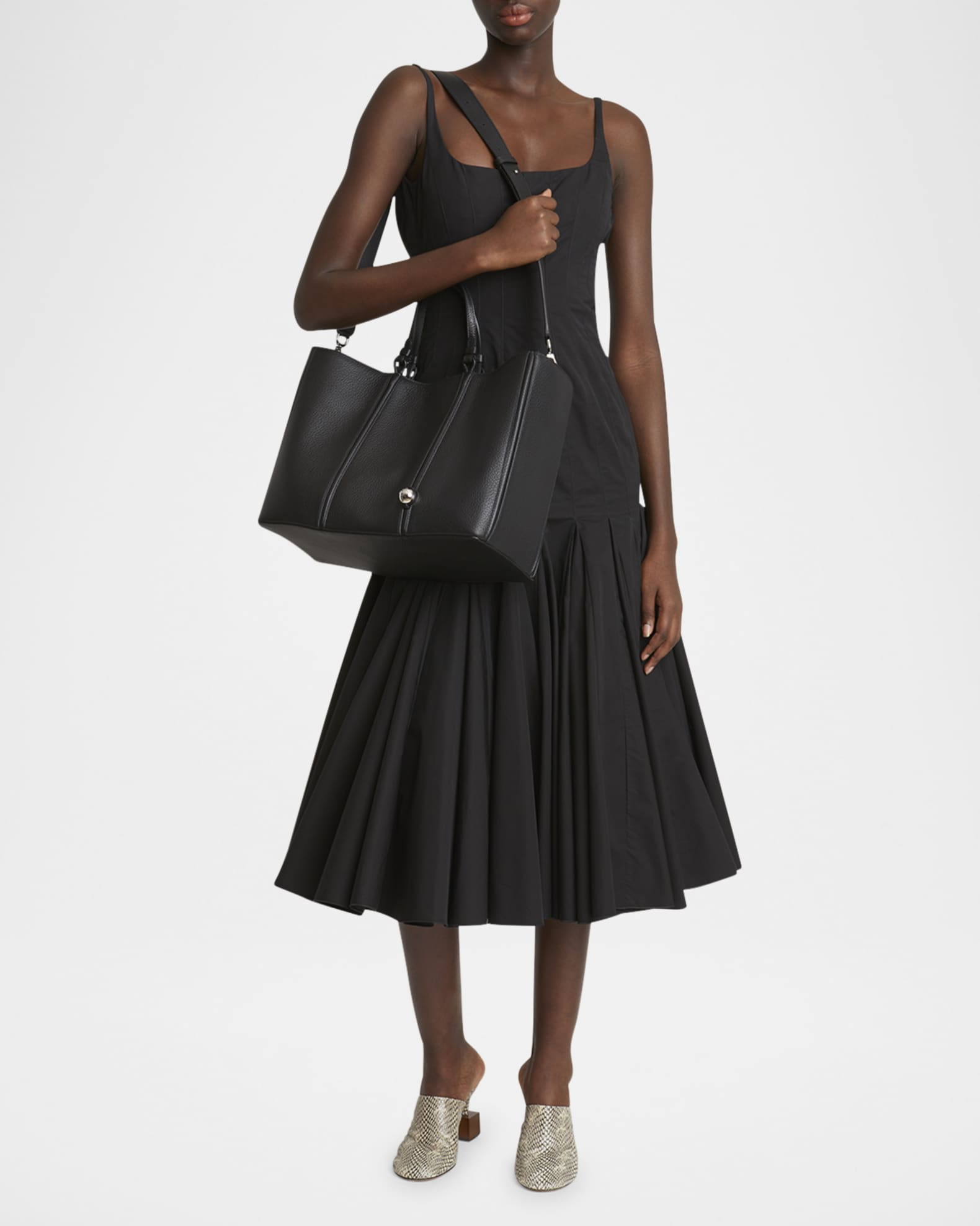 Jacquemus Le Marino Leather Shopper Tote Bag | Neiman Marcus