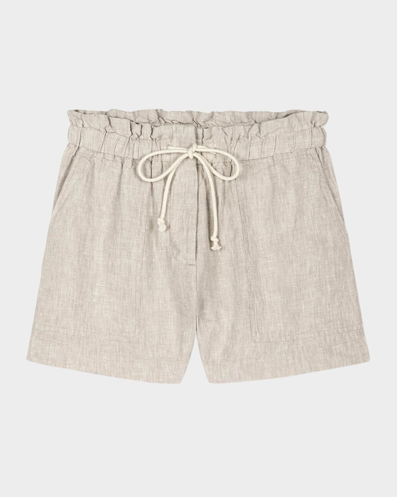 Foster Paperbag Linen Shorts 0