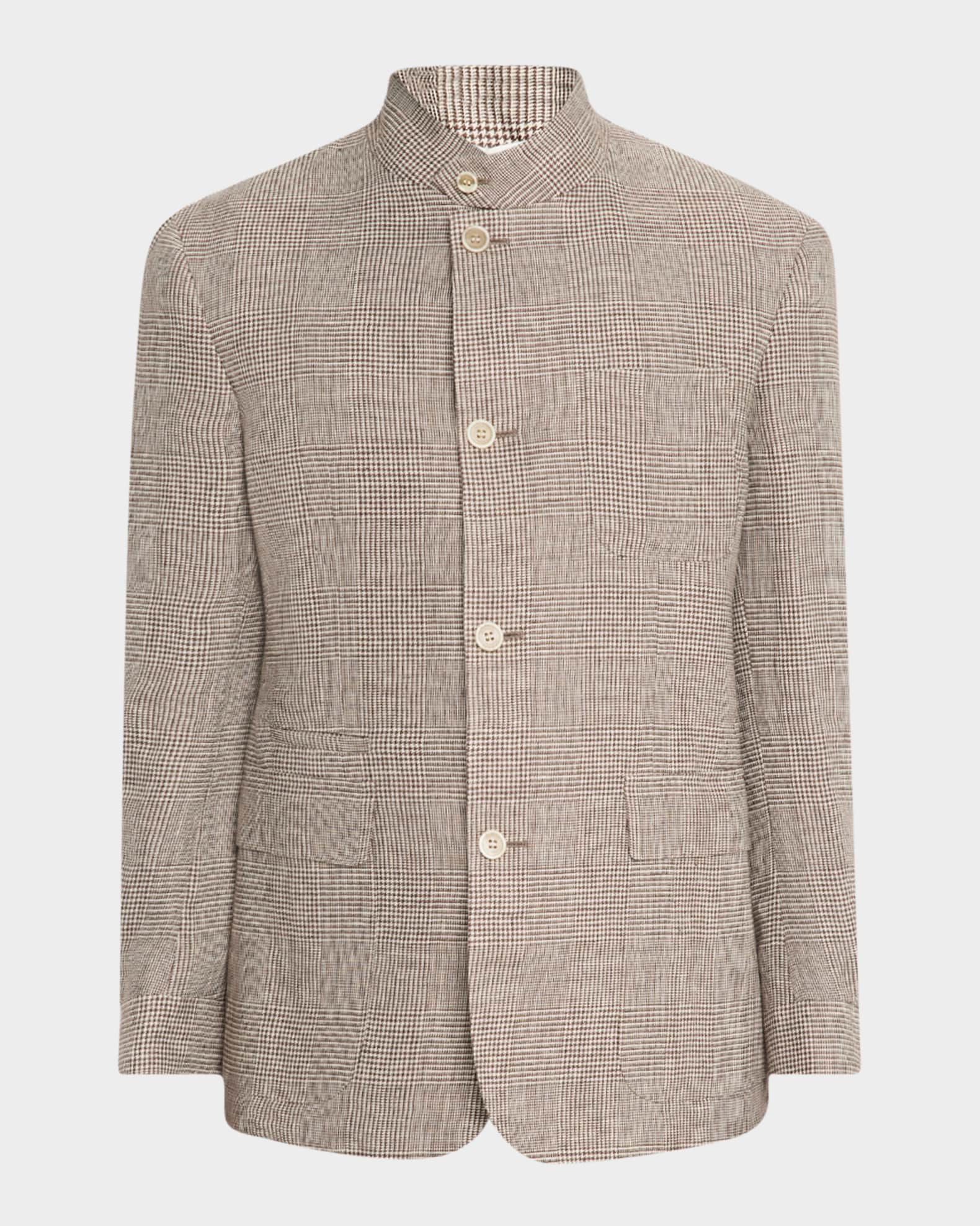 Men's Linen Prince of Wales Cavendish Sport Coat 0