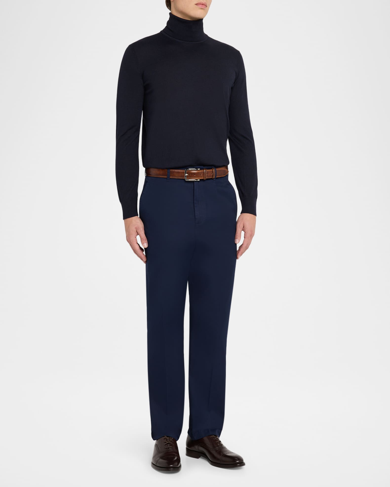 Men's Cotton Gabardine Tailored Chino Pants  1