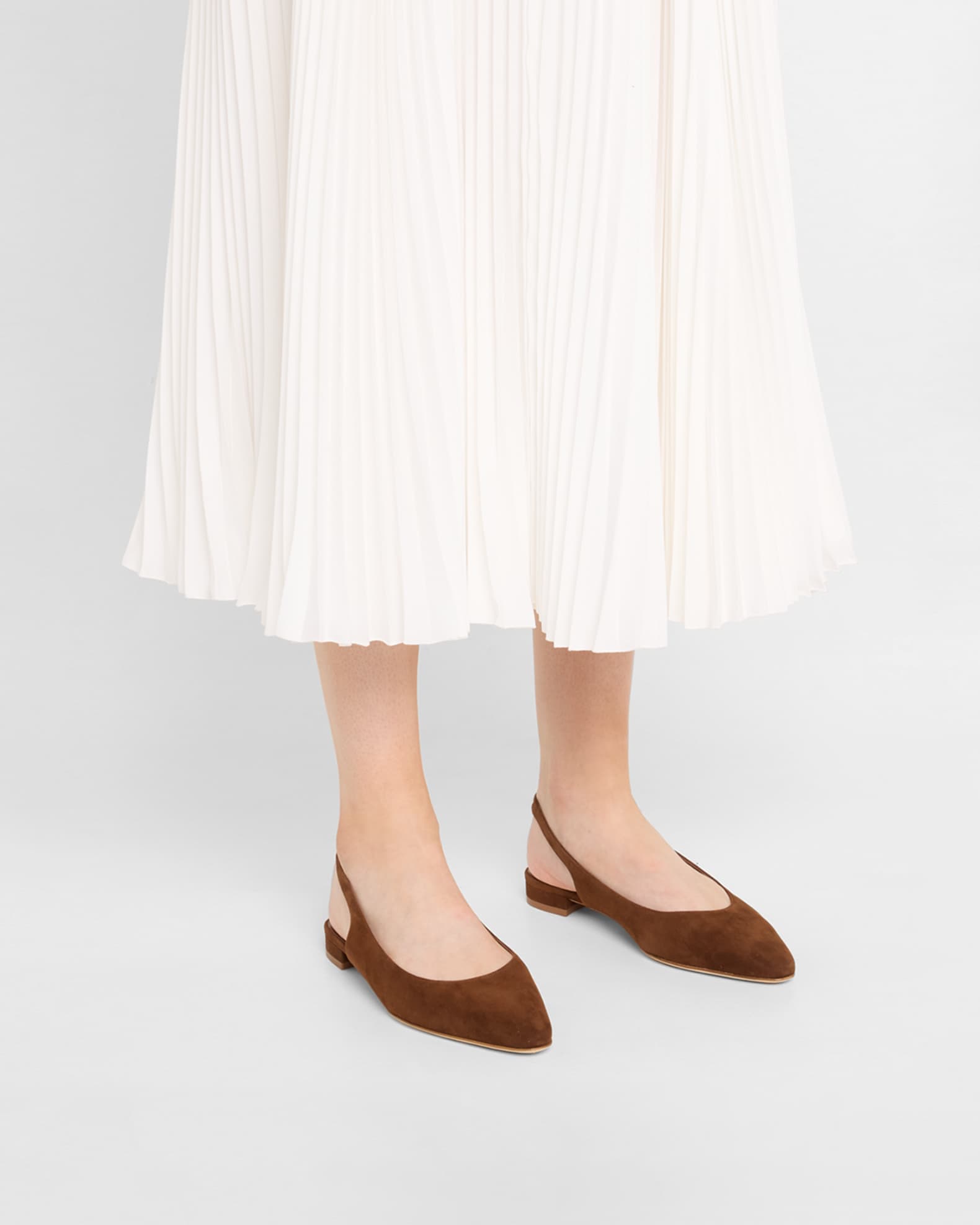Suede Slingback Ballerina Flats 1