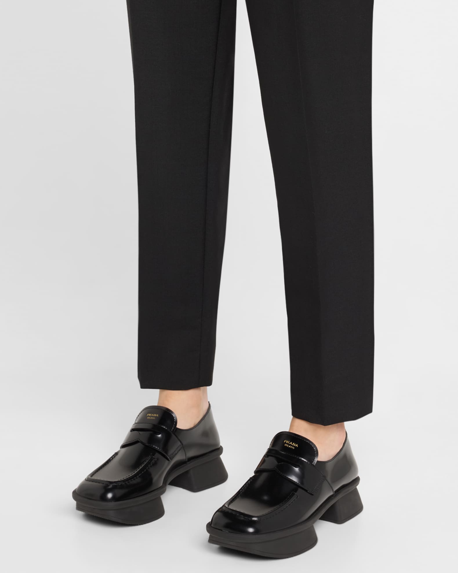 Re-Edition Brushed Leather Penny Loafers 1
