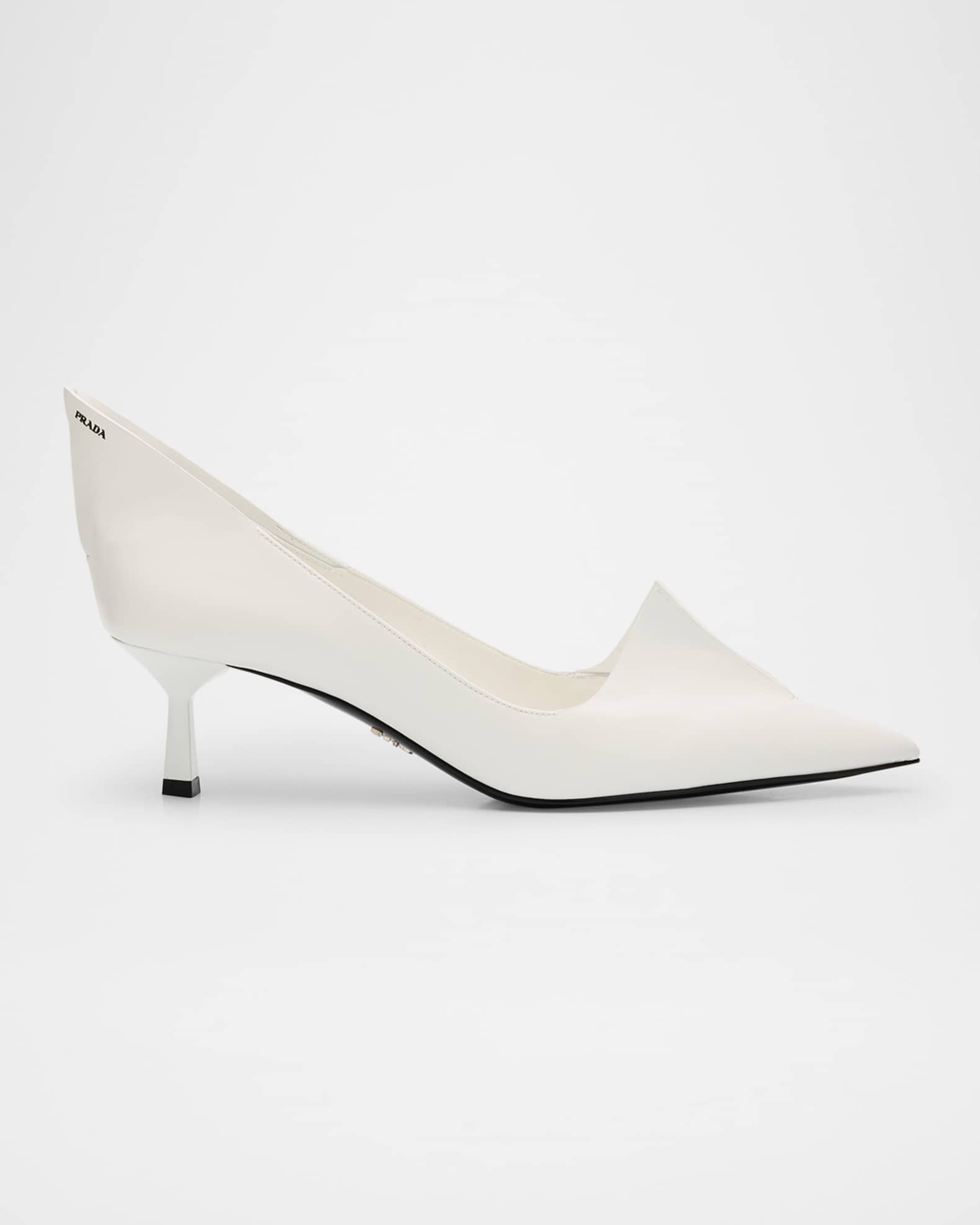 Prada Modellerie Spiked Leather Pumps | Neiman Marcus