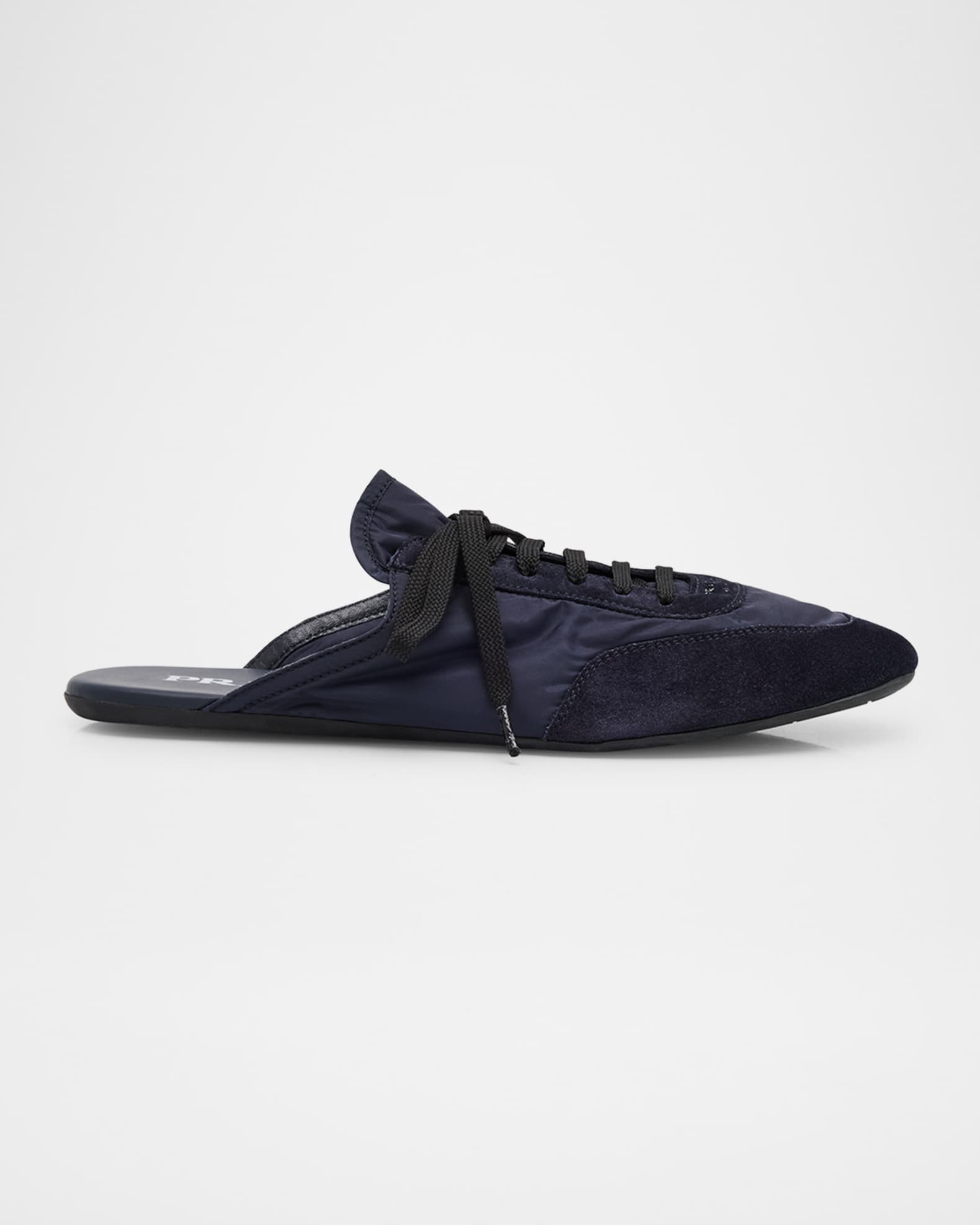 Nylon and Suede Open-Back Sneakers 0