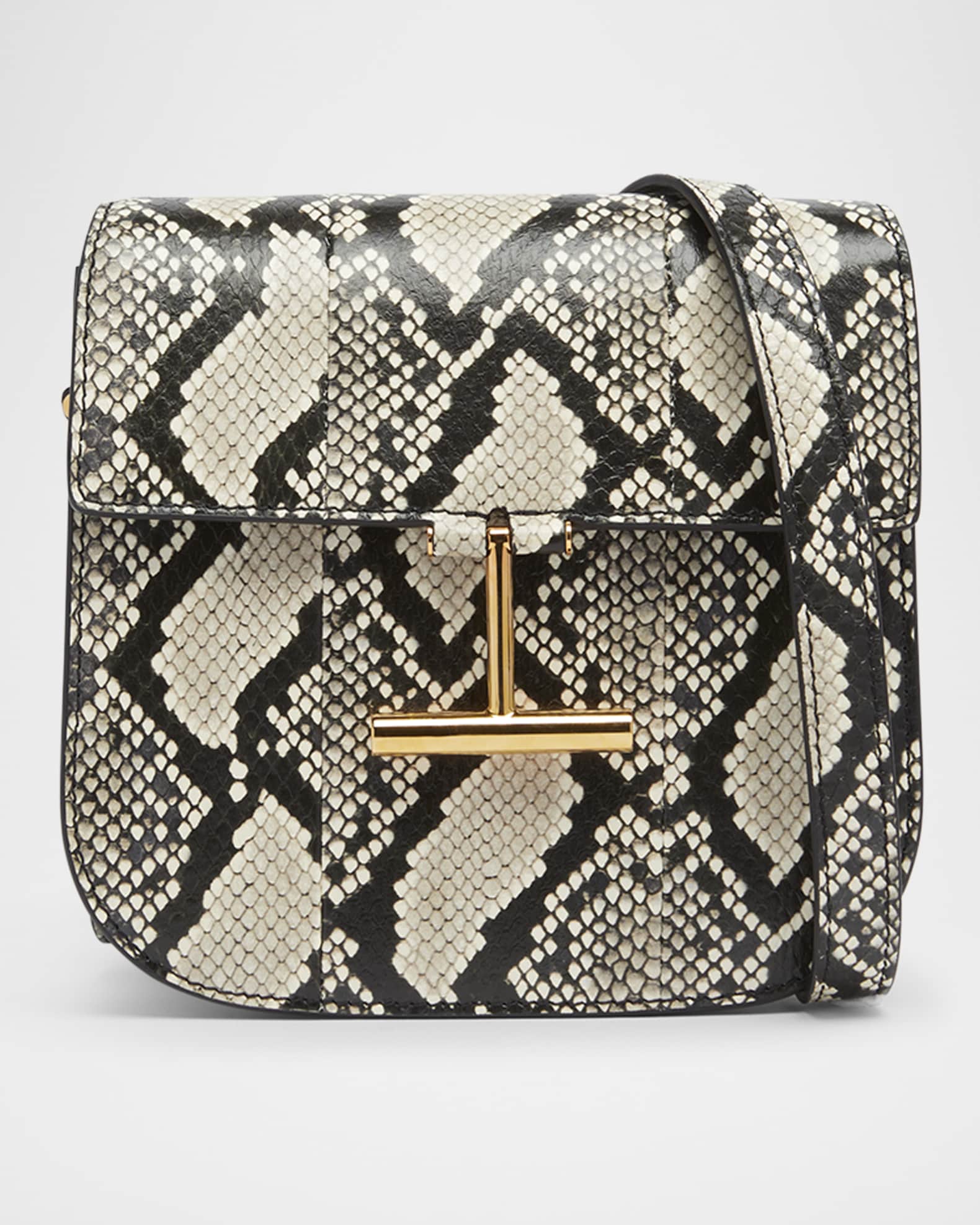 Tara Mini Crossbody Bag in Python-Printed Leather  0