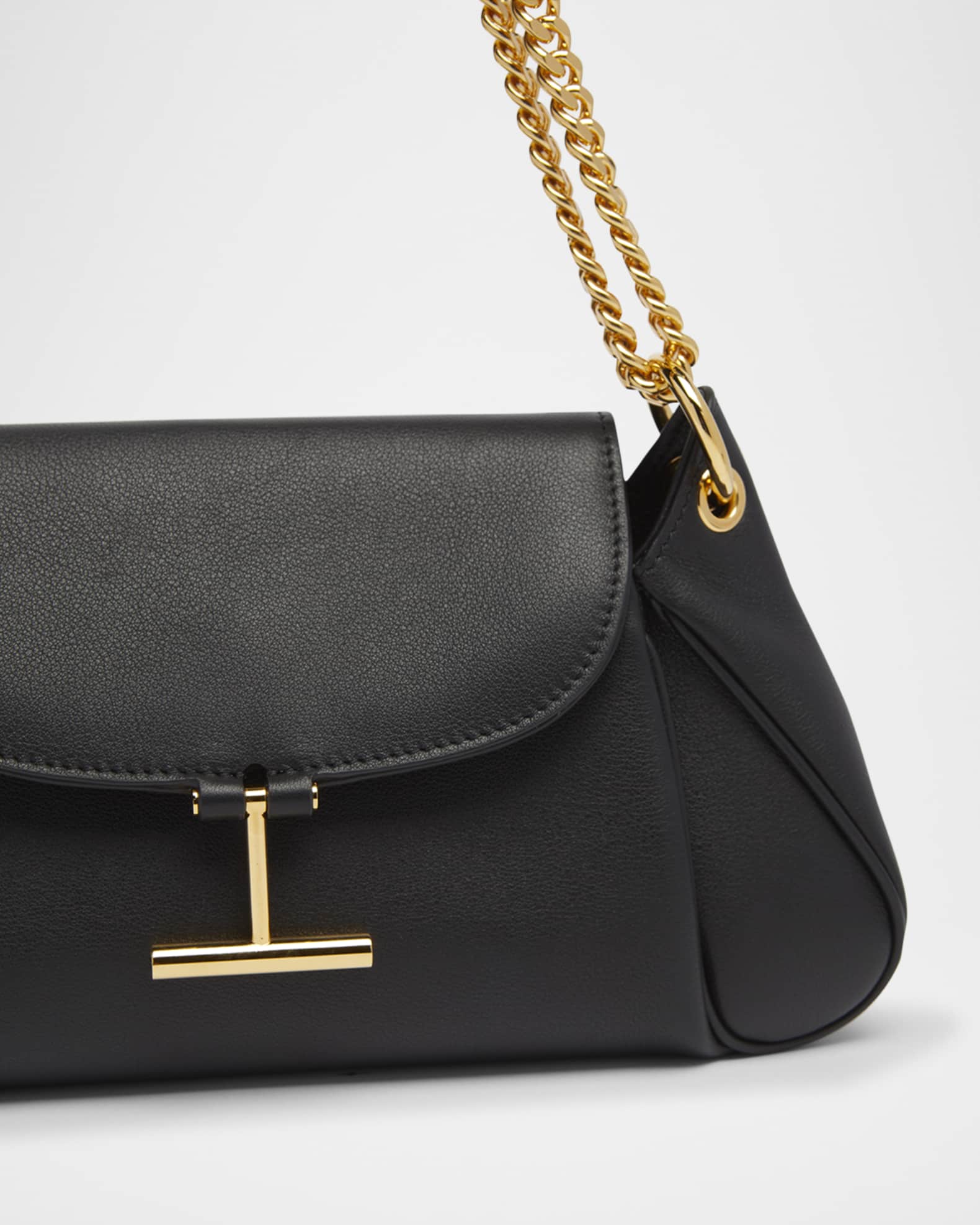 TOM FORD Tara Chain Shoulder Bag in Grain Leather | Neiman Marcus