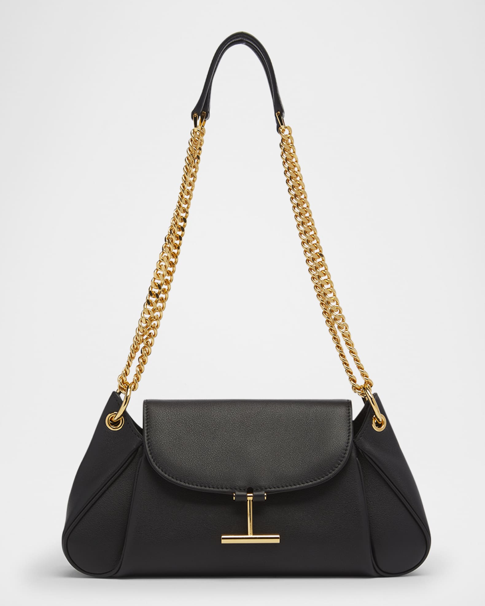 Tara Chain Shoulder Bag in Grain Leather 0