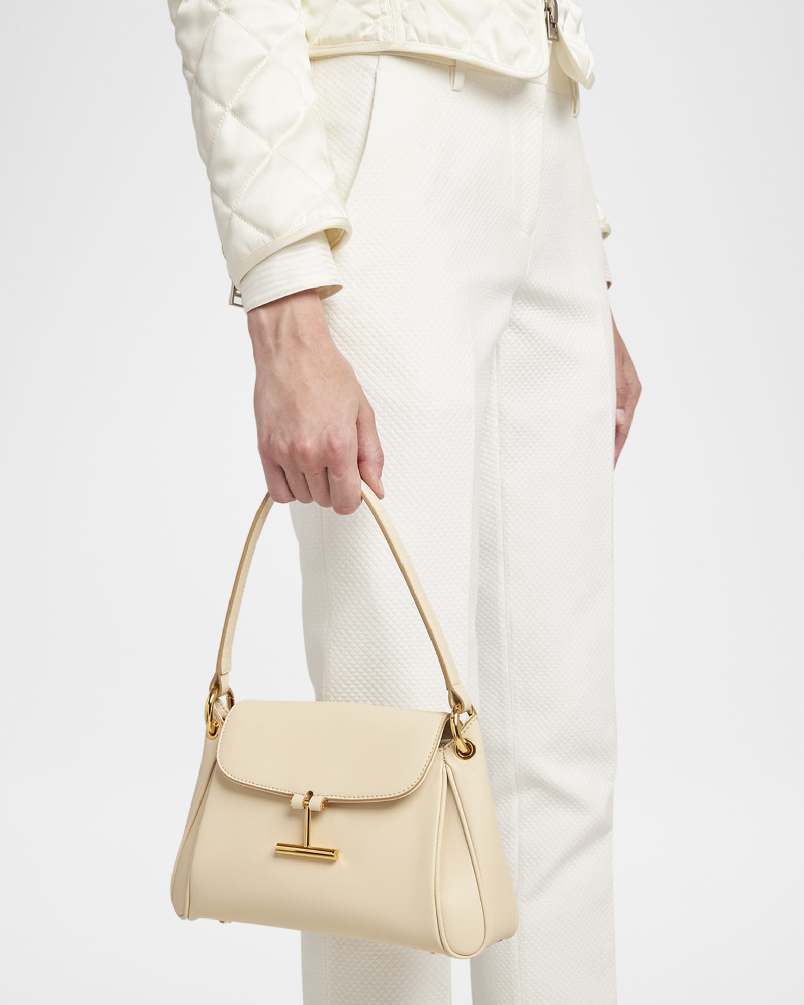 Tara Small Shoulder Bag in Grain Leather  1