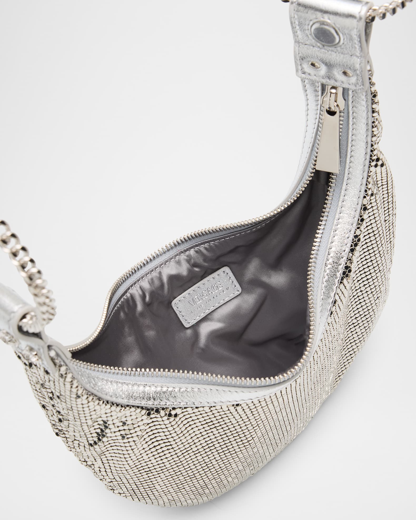 Versace Metal Mesh Top-Handle Bag | Neiman Marcus