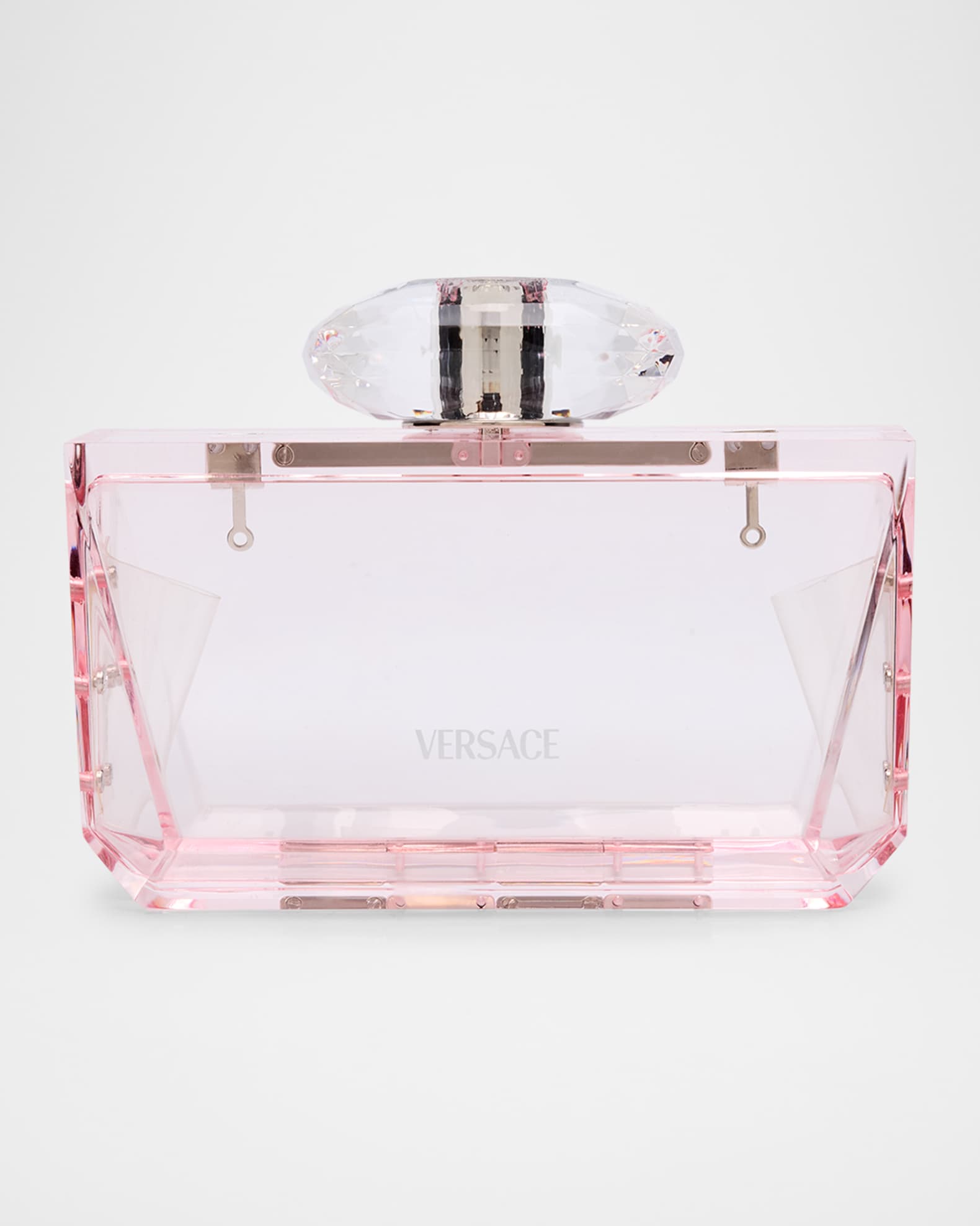 Bright Crystal Plexiglass Clutch Bag 0