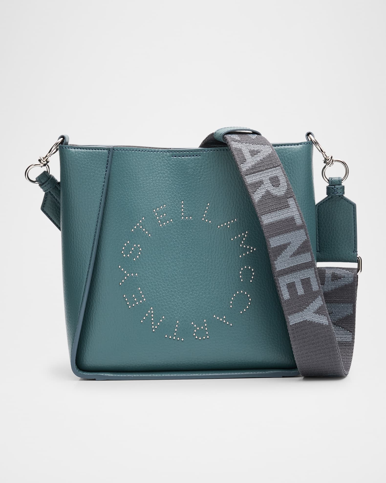 Mini Studded Logo Vegan Leather Crossbody Bag 0