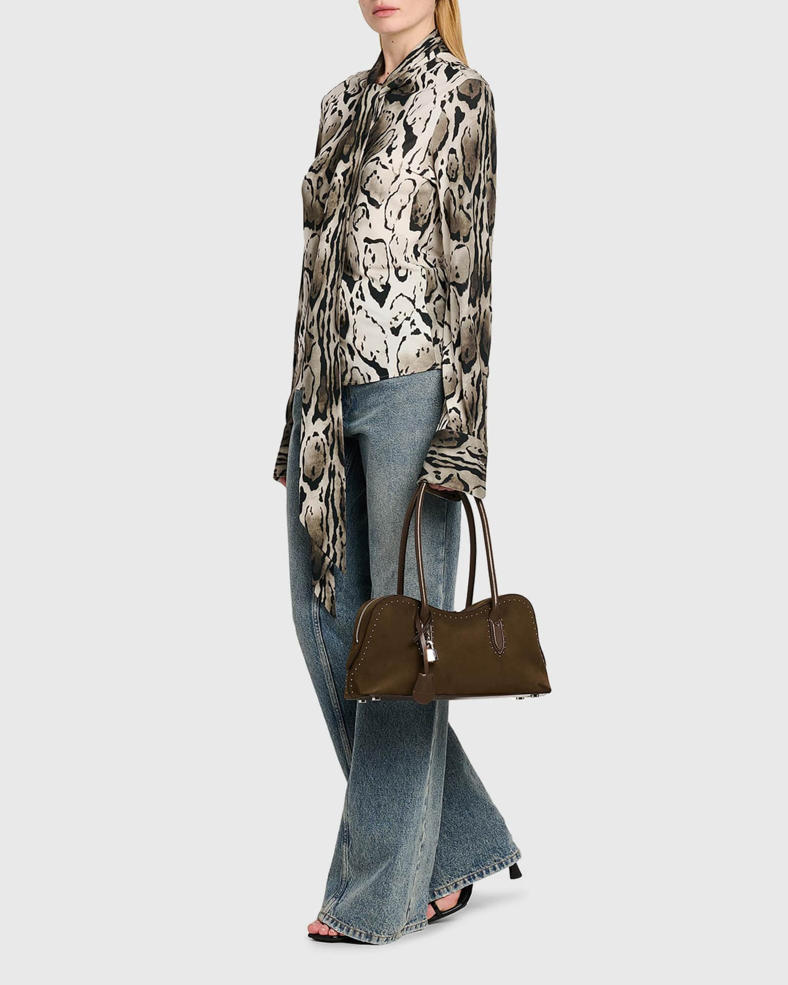 Stella McCartney Ryder Vegan Suede Shoulder Bag | Neiman Marcus
