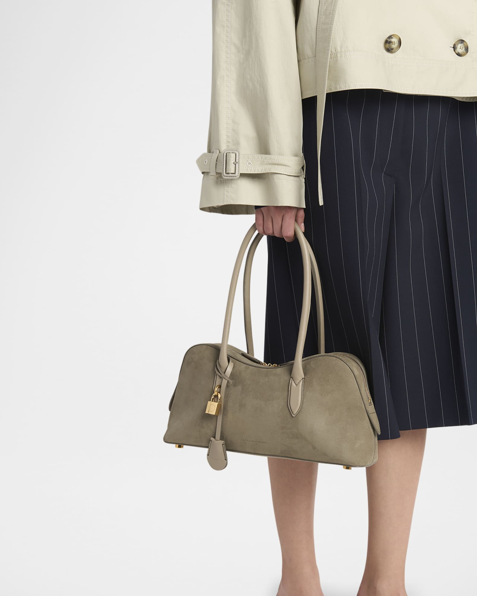 Zip Vegan Suede Shoulder Bag 1