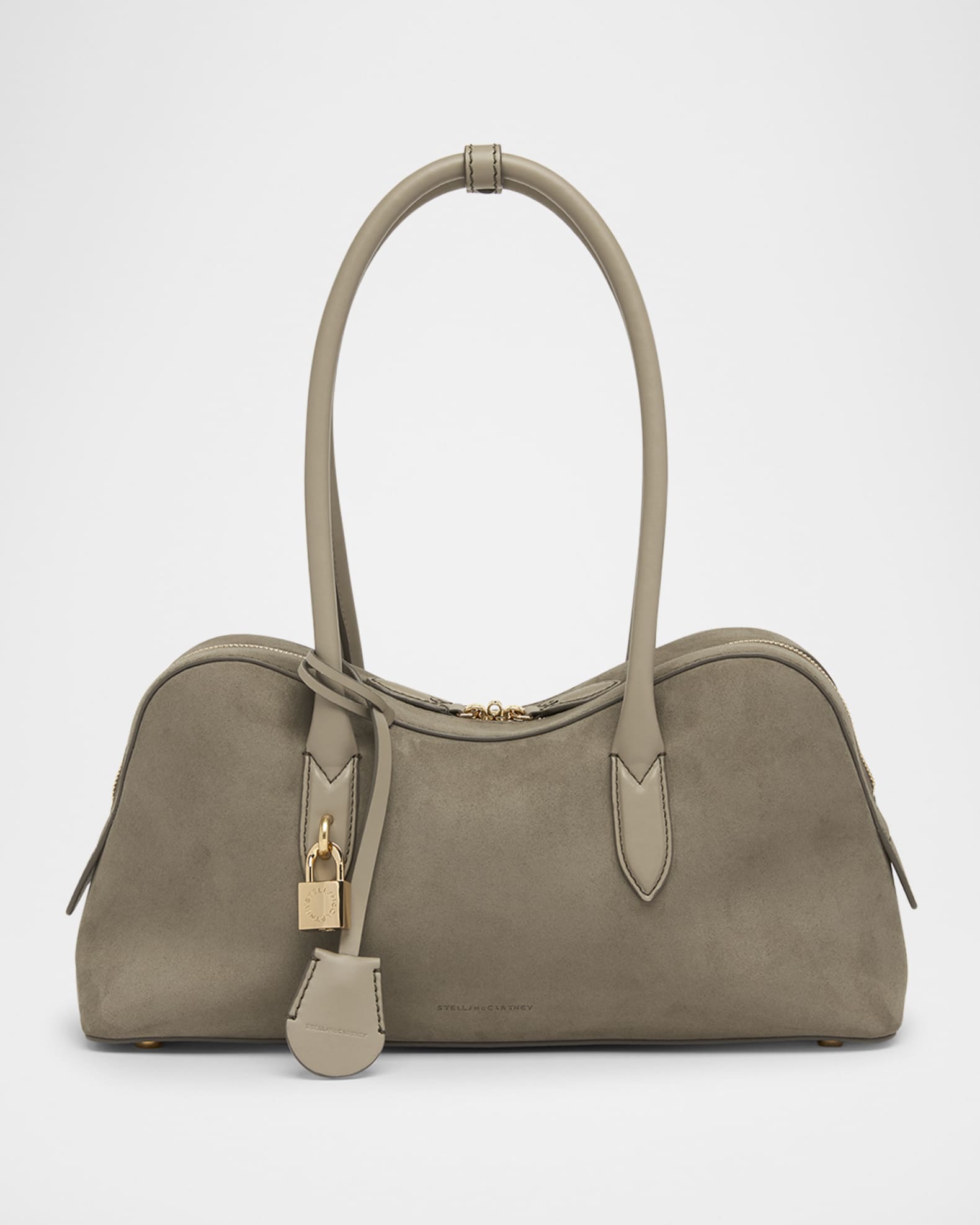Zip Vegan Suede Shoulder Bag 0