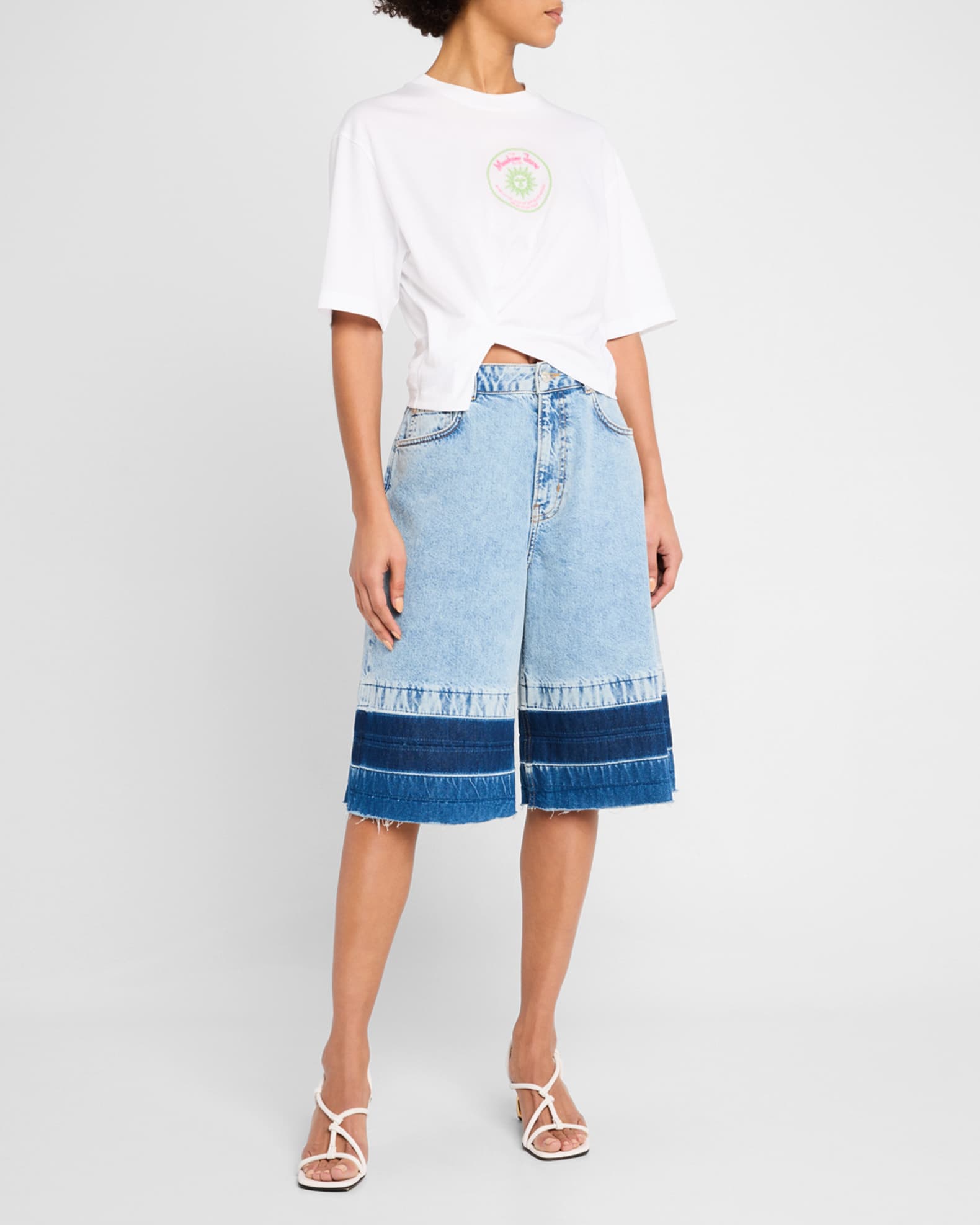 Denim Culotte Pants 1