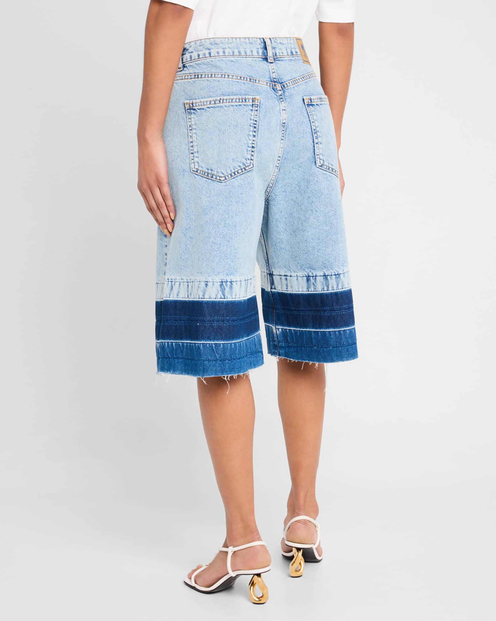 Denim Culotte Pants
