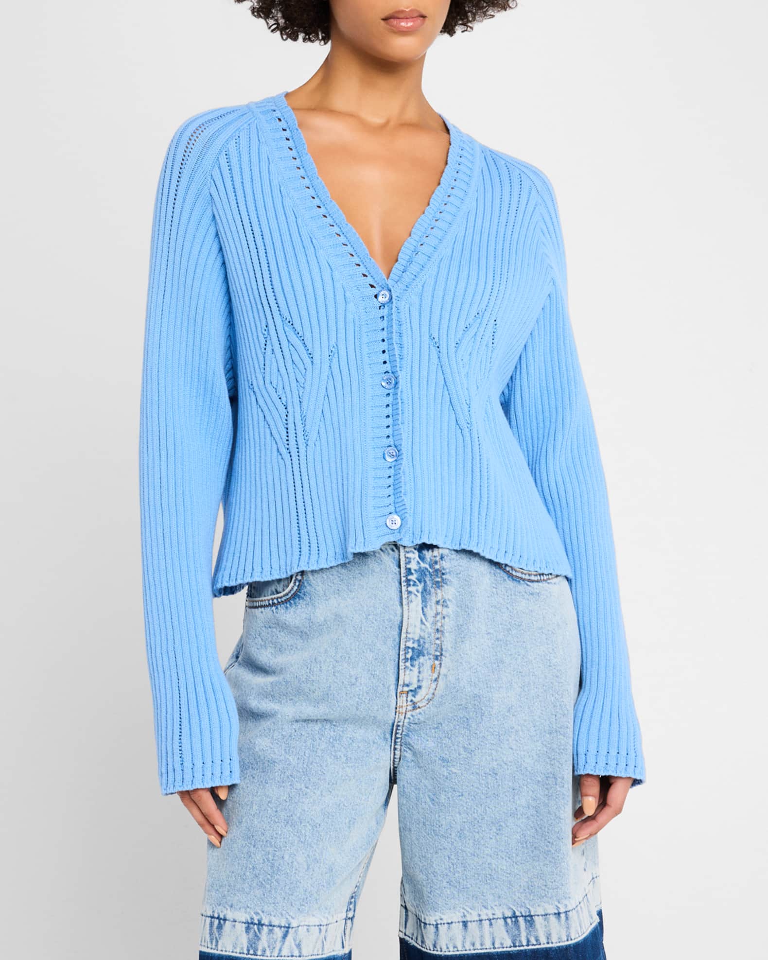 Moschino Jeans Cotton Cardigan | Neiman Marcus