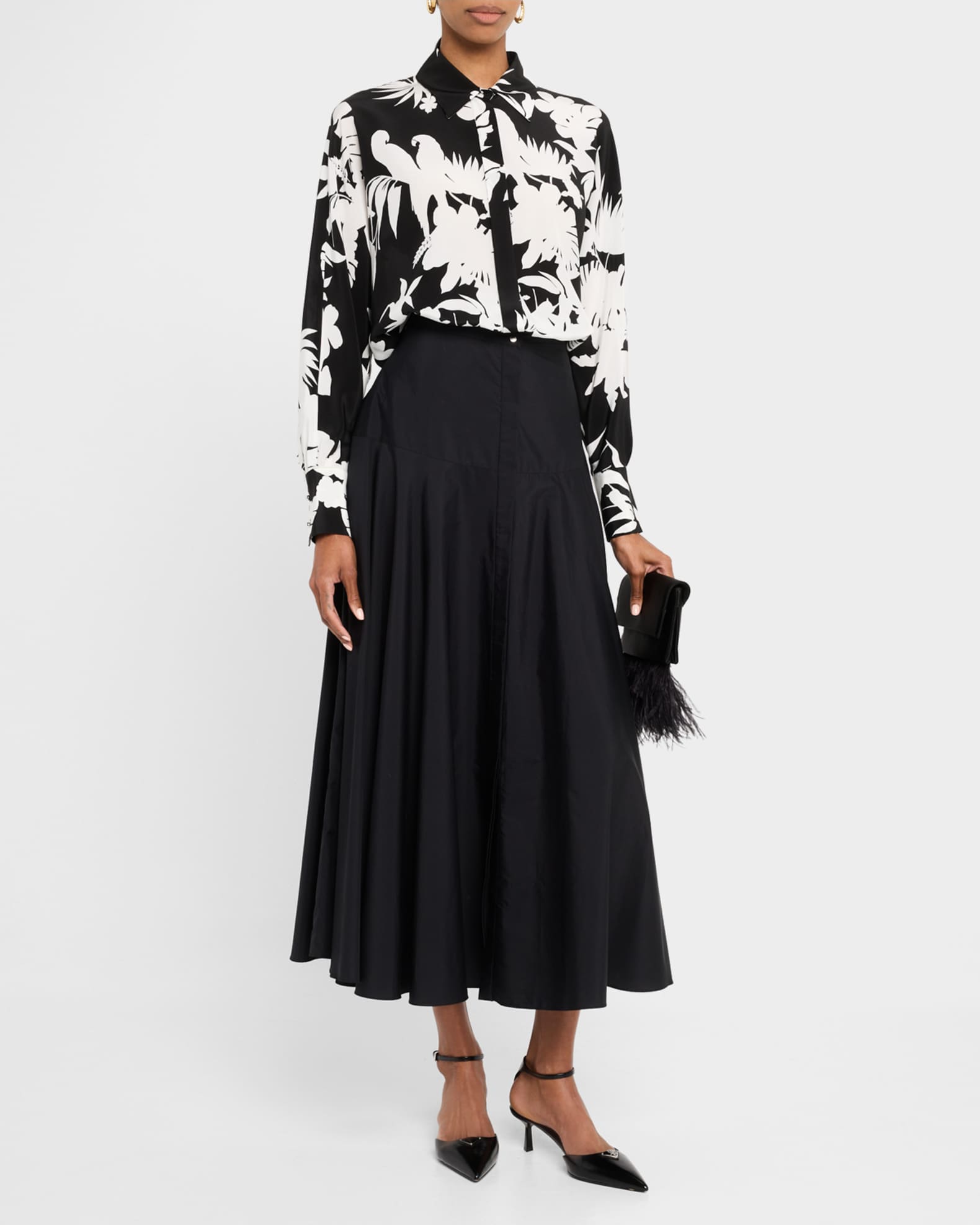 本物 Studio Mara Max Oxiria Neiman | Skirt Midi Cotton Circle-Cut 生地/糸