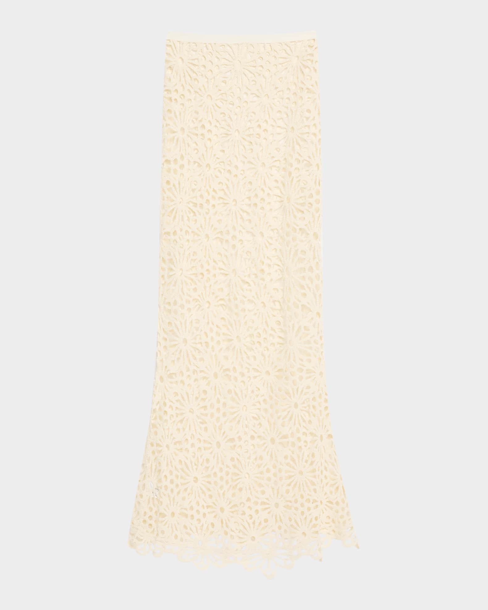 Obie Floral Crochet Maxi Skirt 0