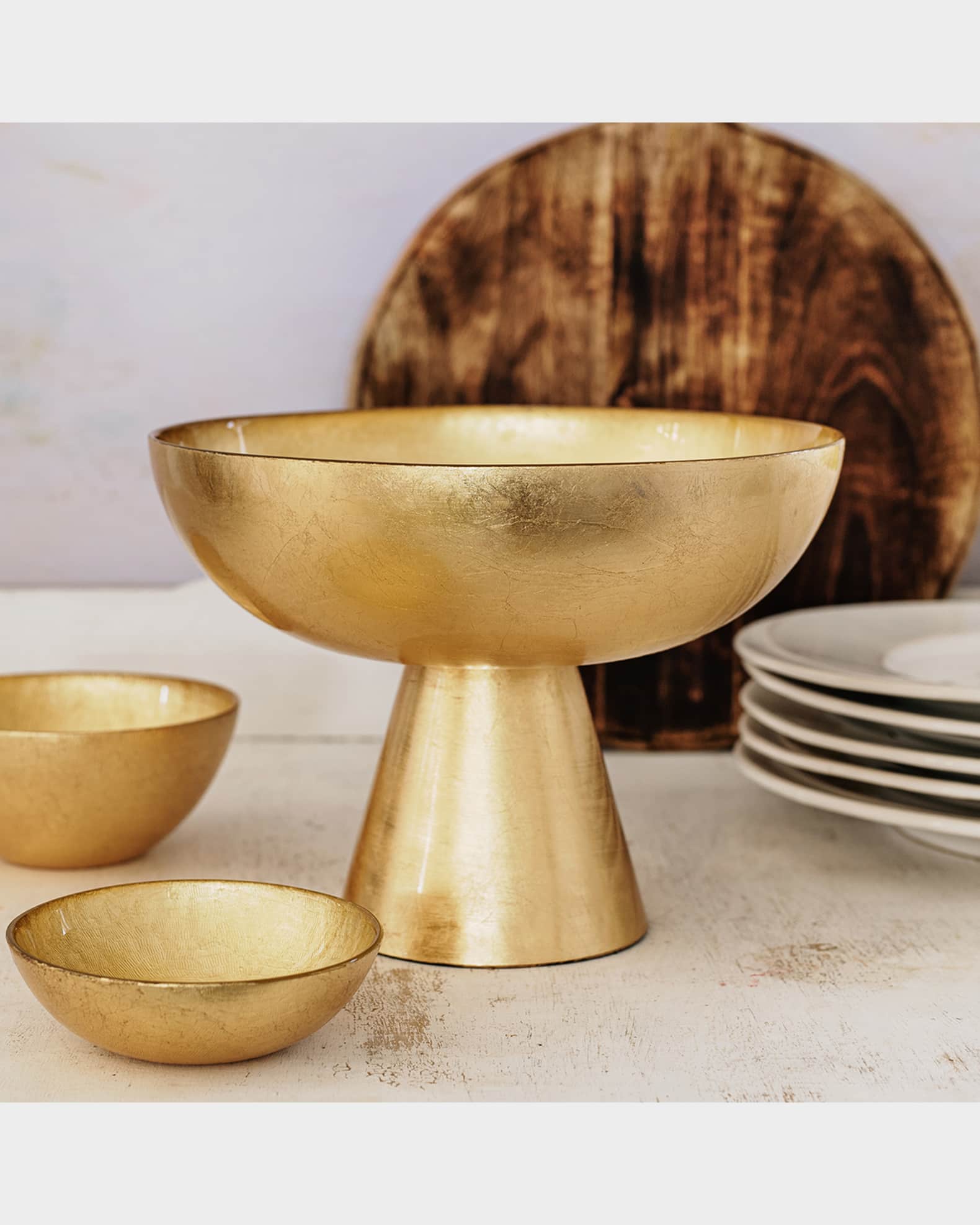 Moon Glass Small Pedestal Bowl 0