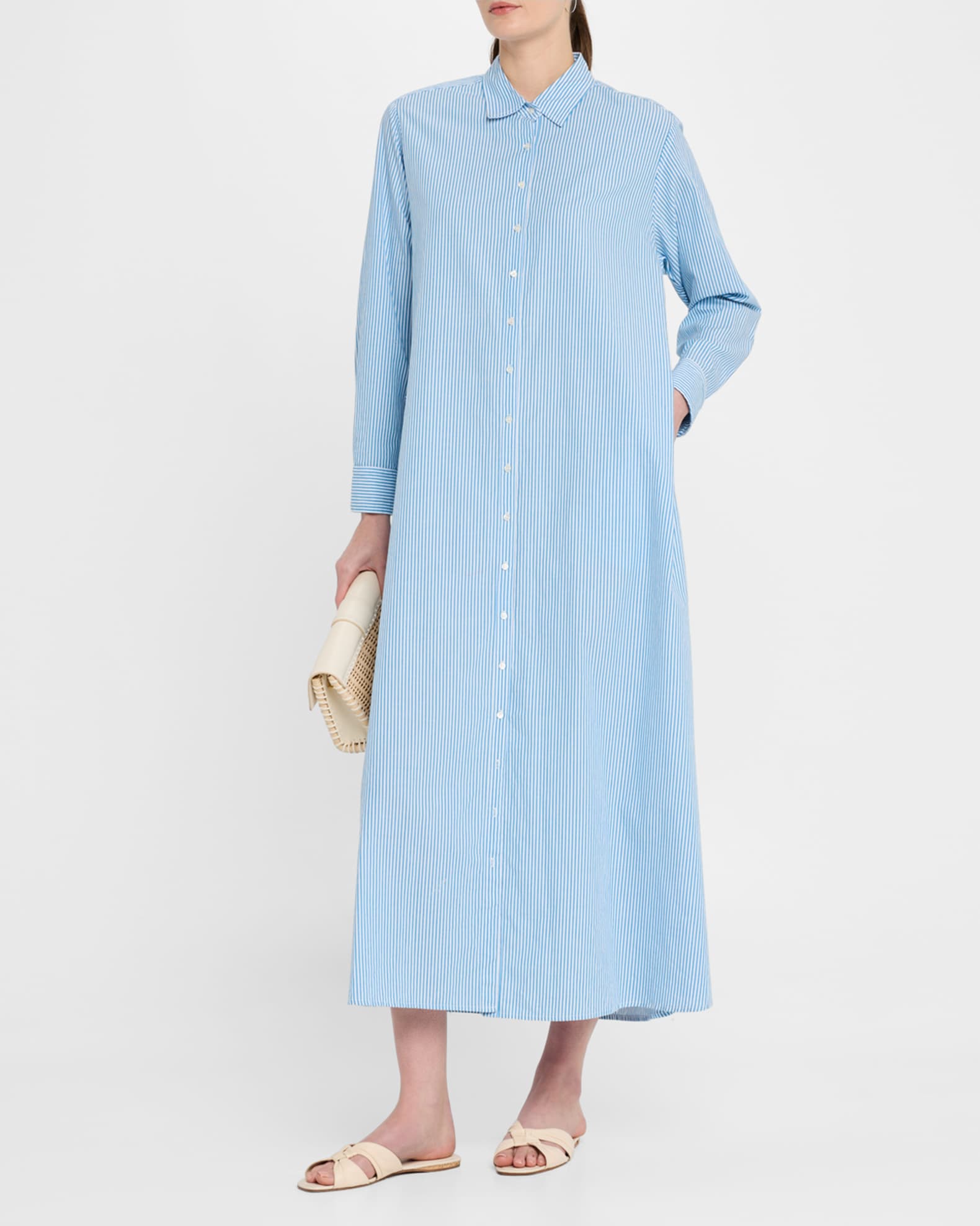 Boden Striped Cotton Maxi Shirtdress 1