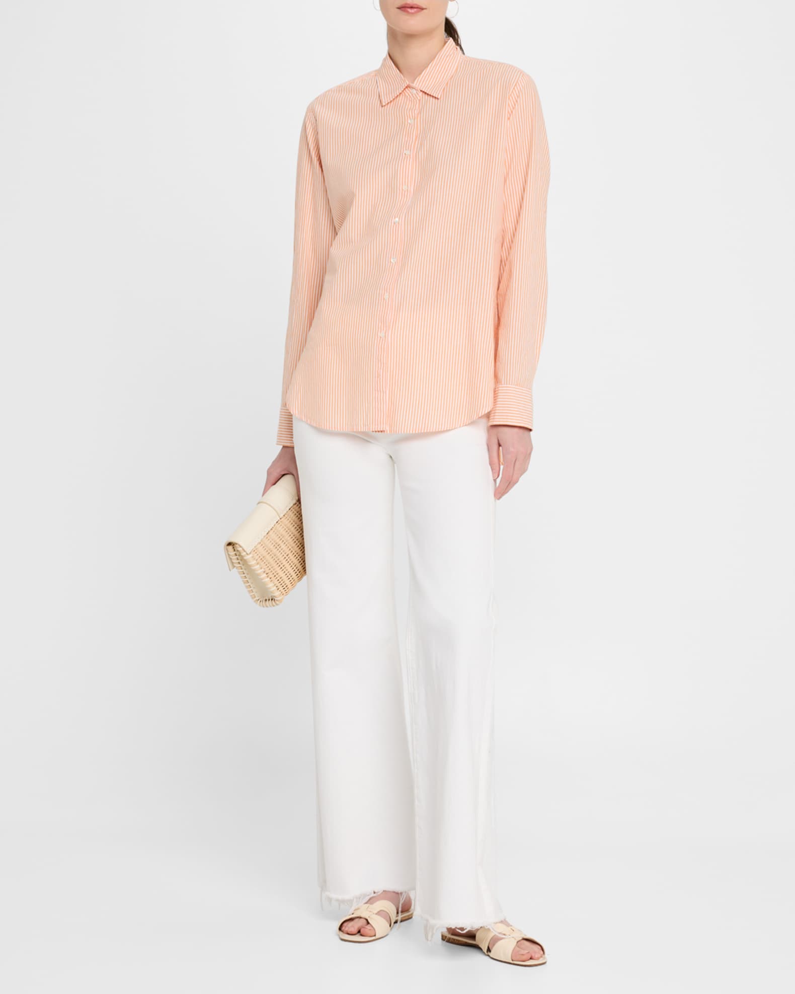 Beau Striped Button-Down Cotton Shirt 1