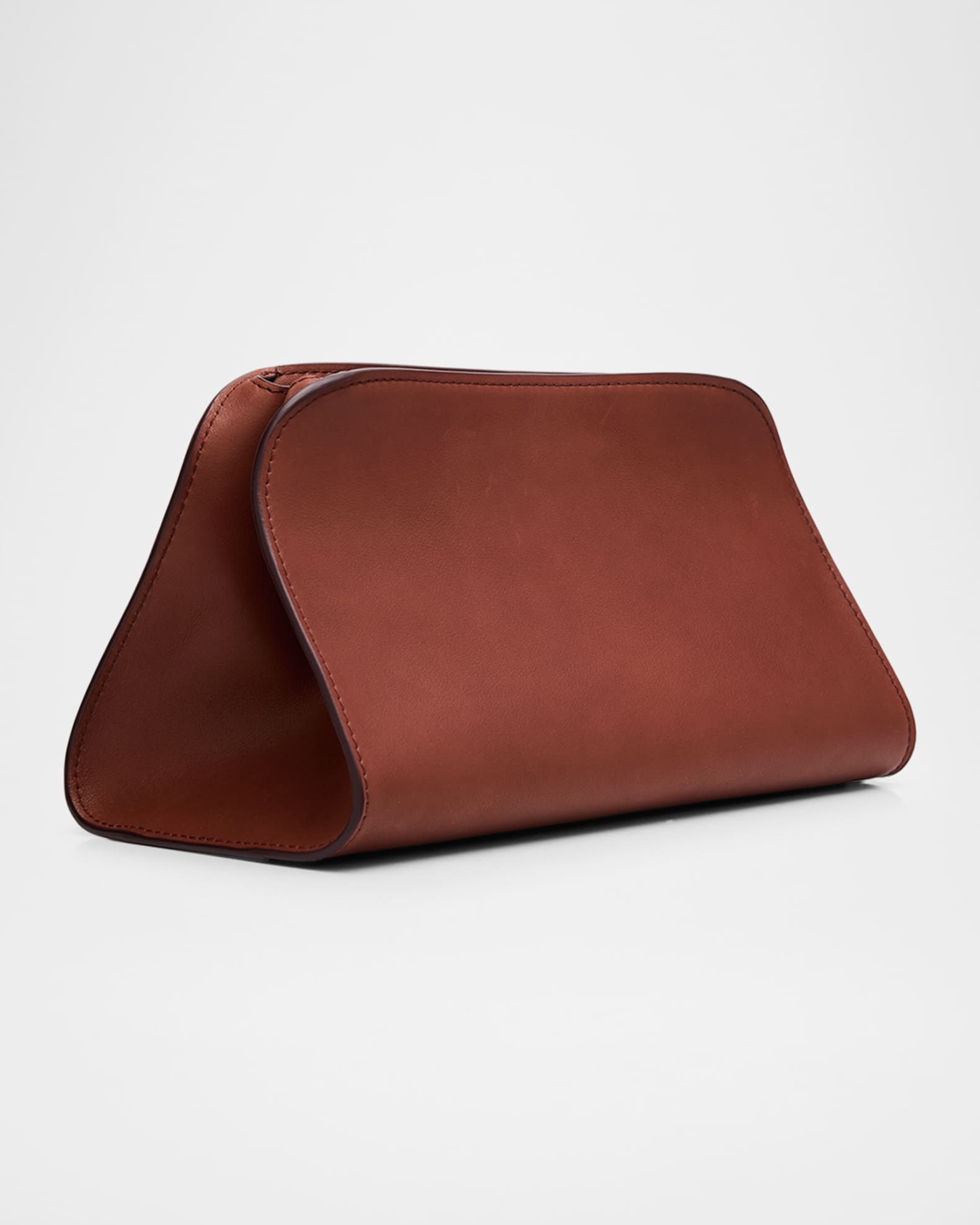 THE ROW Peggy Clutch Shoulder Bag in Saddle Leather | Neiman Marcus