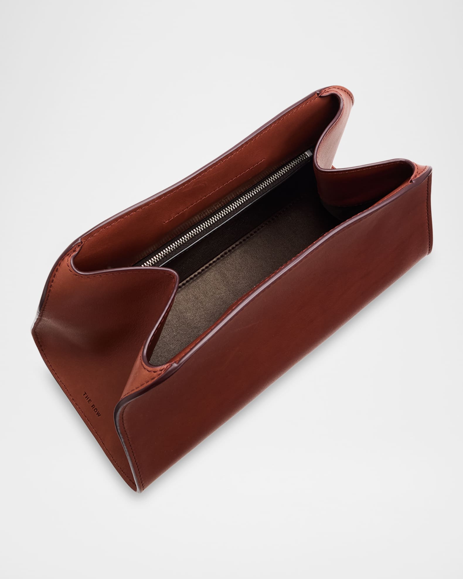 バッグ THE ROW Peggy Leather Clutch Bag THE ROW Peggy Clutch Shoulder Bag in Saddle Leather | Neiman Marcus