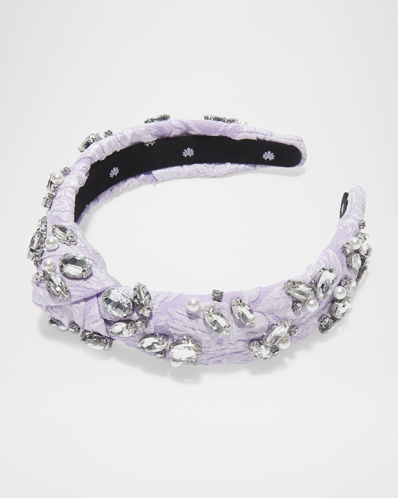 Slim Knotted Crystal Cluster Headband 0