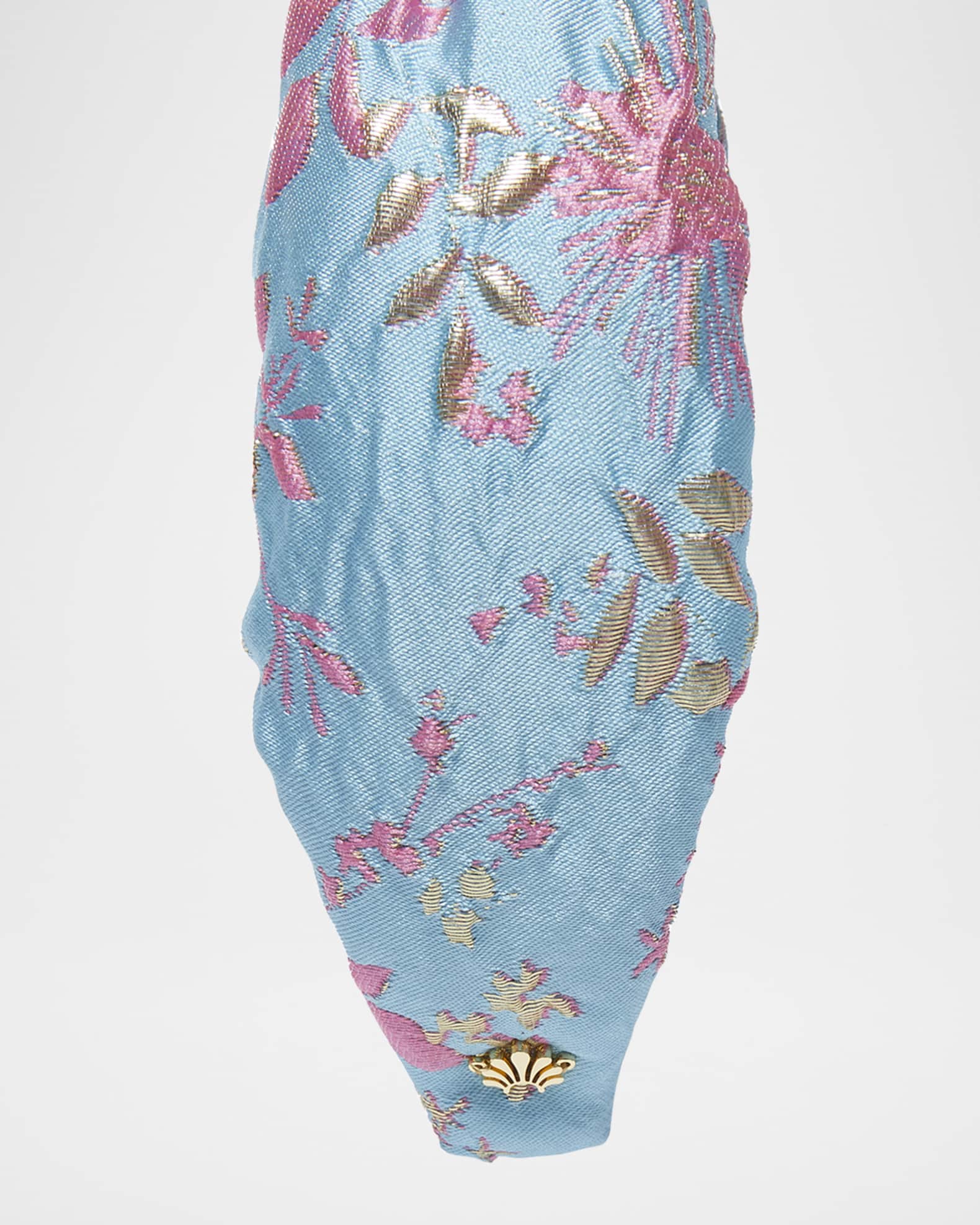 Knotted Floral Brocade Headband 1