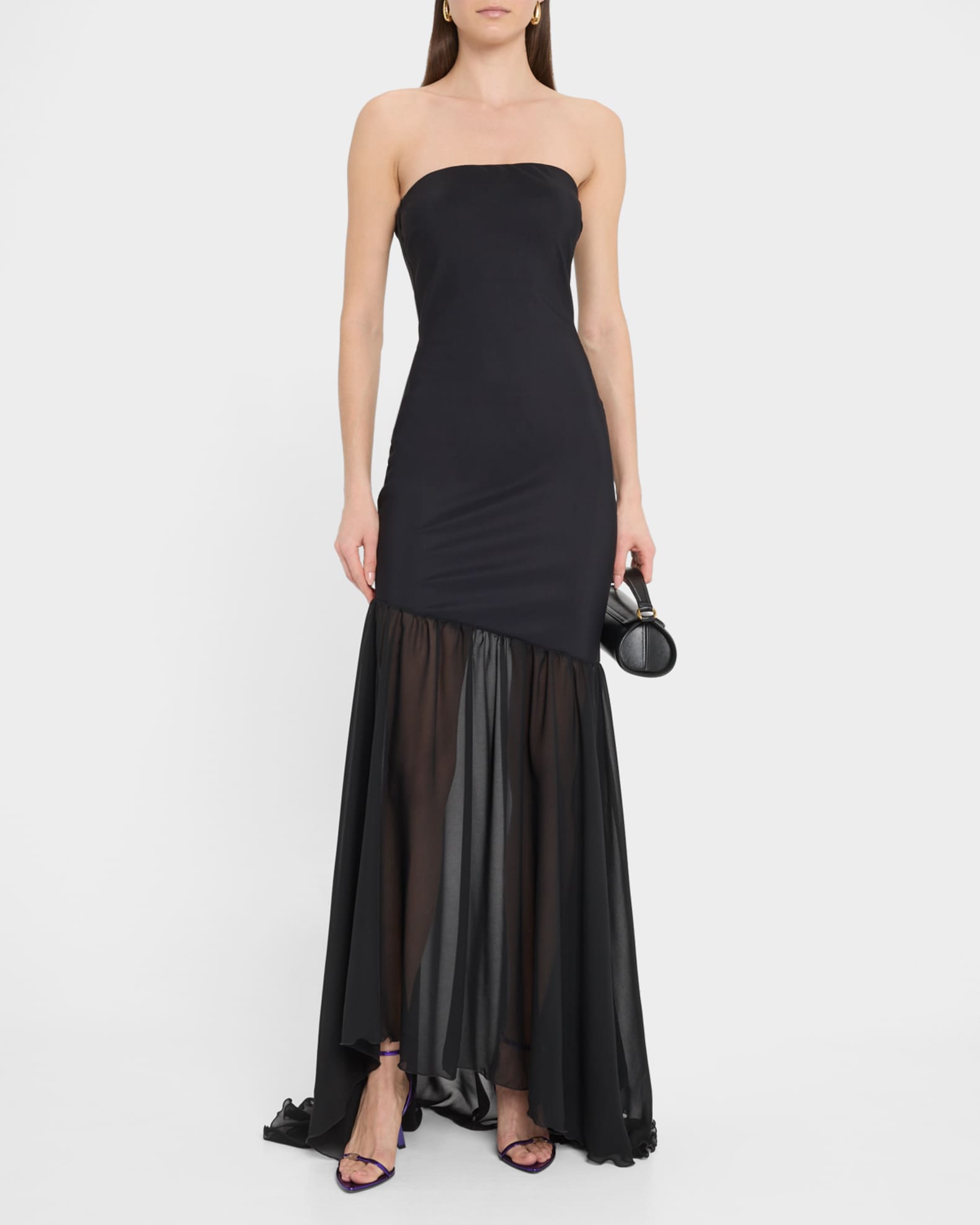 Strapless Illusion Skirt Gown 1