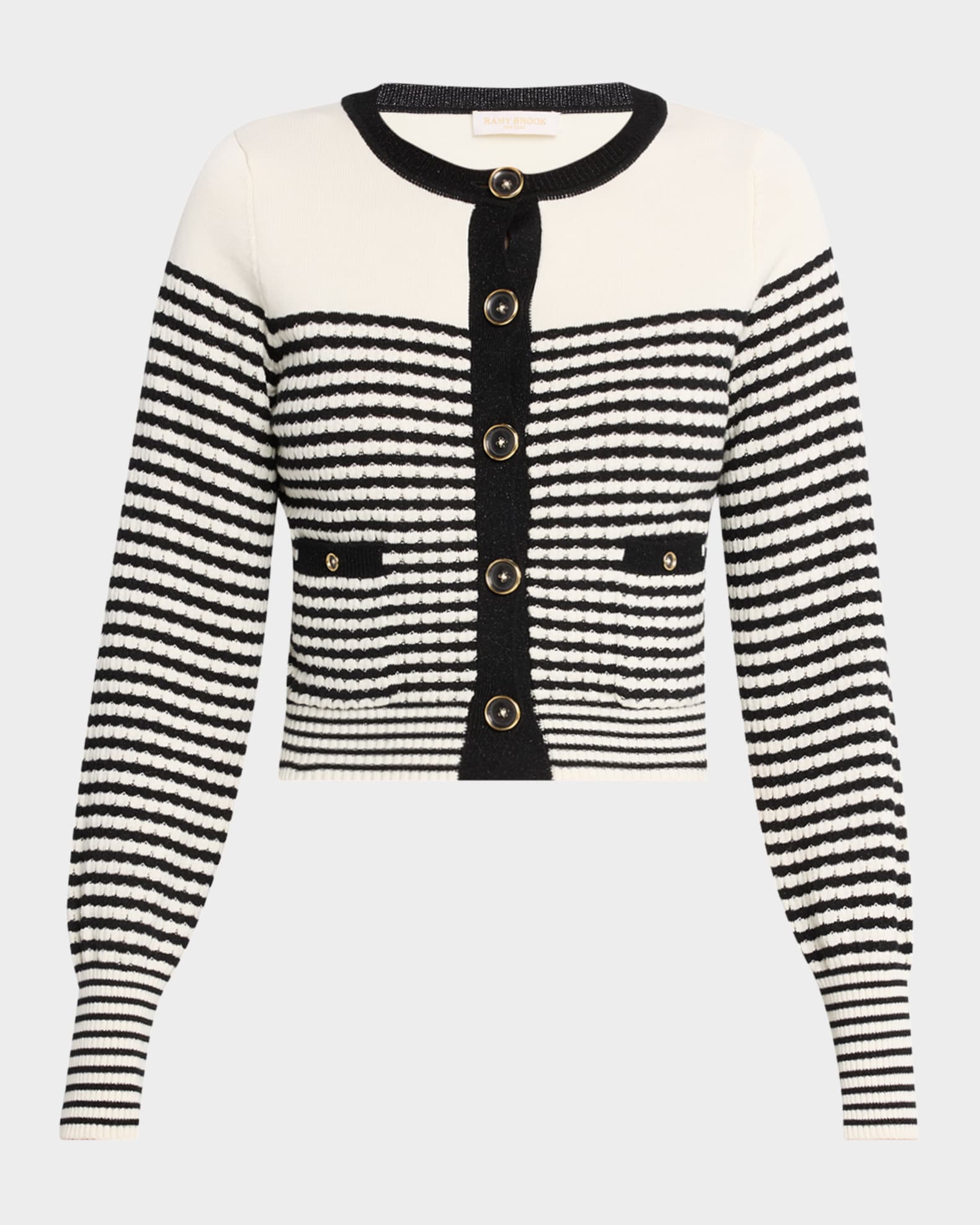 Bea Textured Stripe Cardigan 0