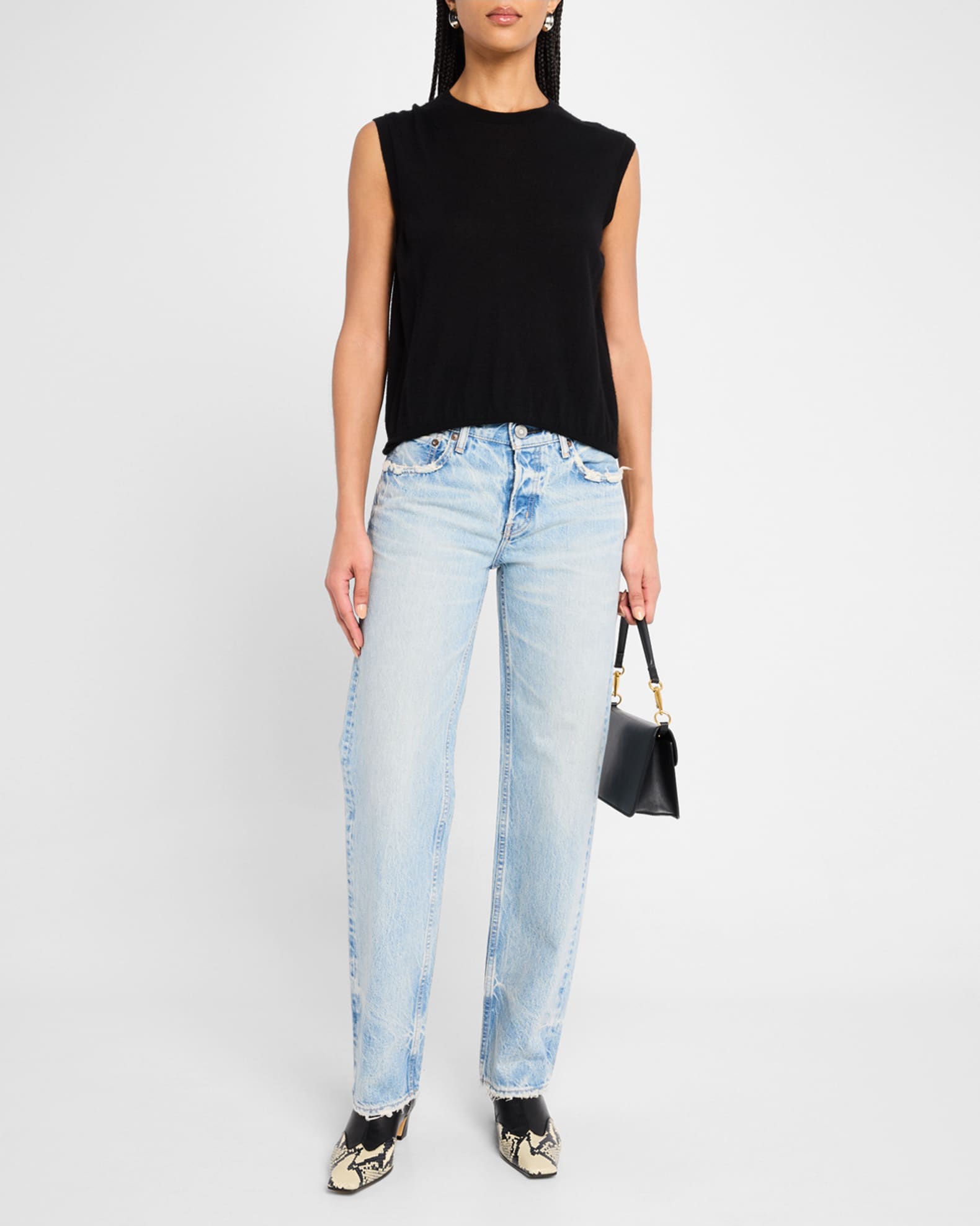 MOUSSY VINTAGE Wildwood Straight Low-Rise Jeans | Neiman Marcus