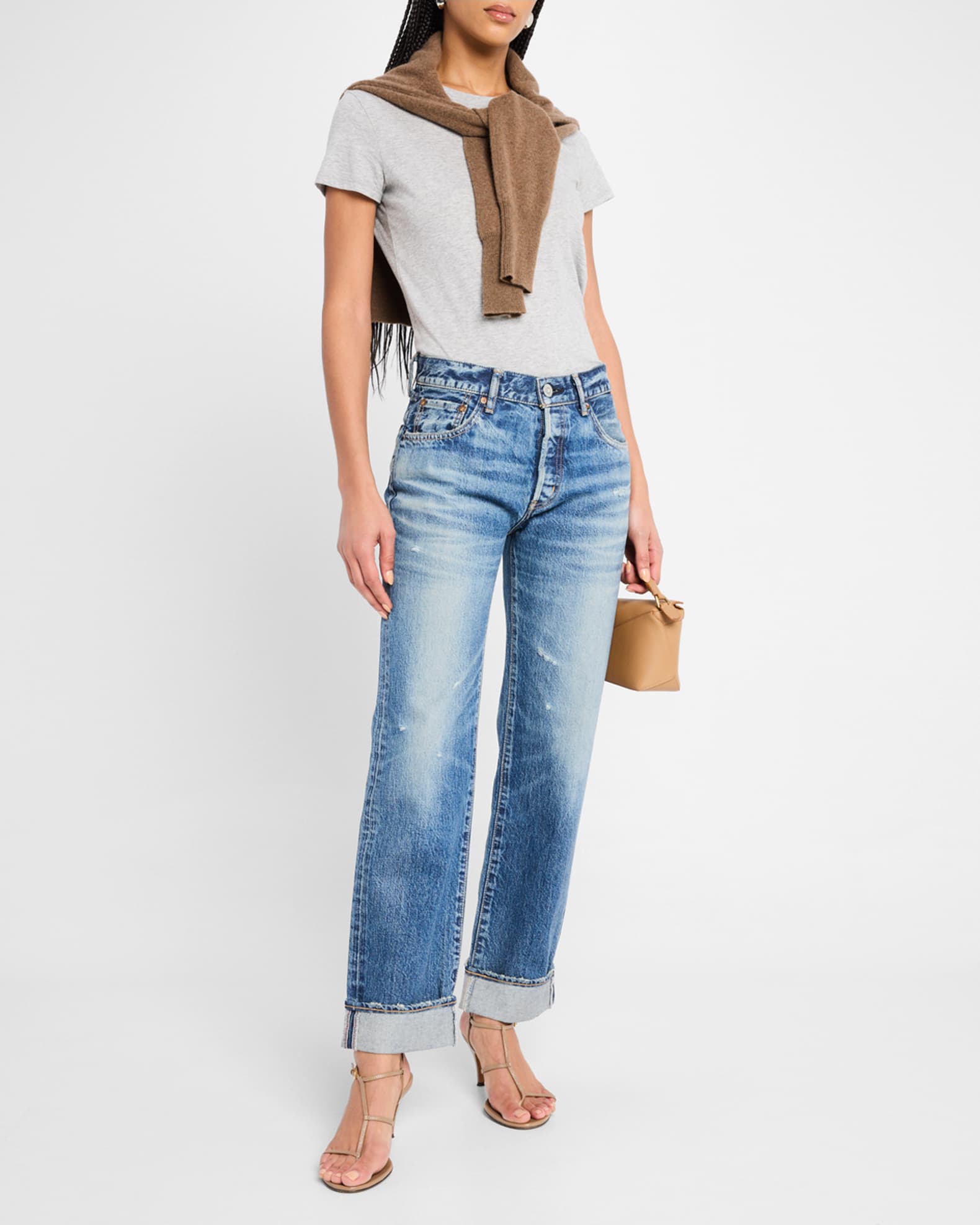 Aquebogue Straight Cuffed Jeans 1
