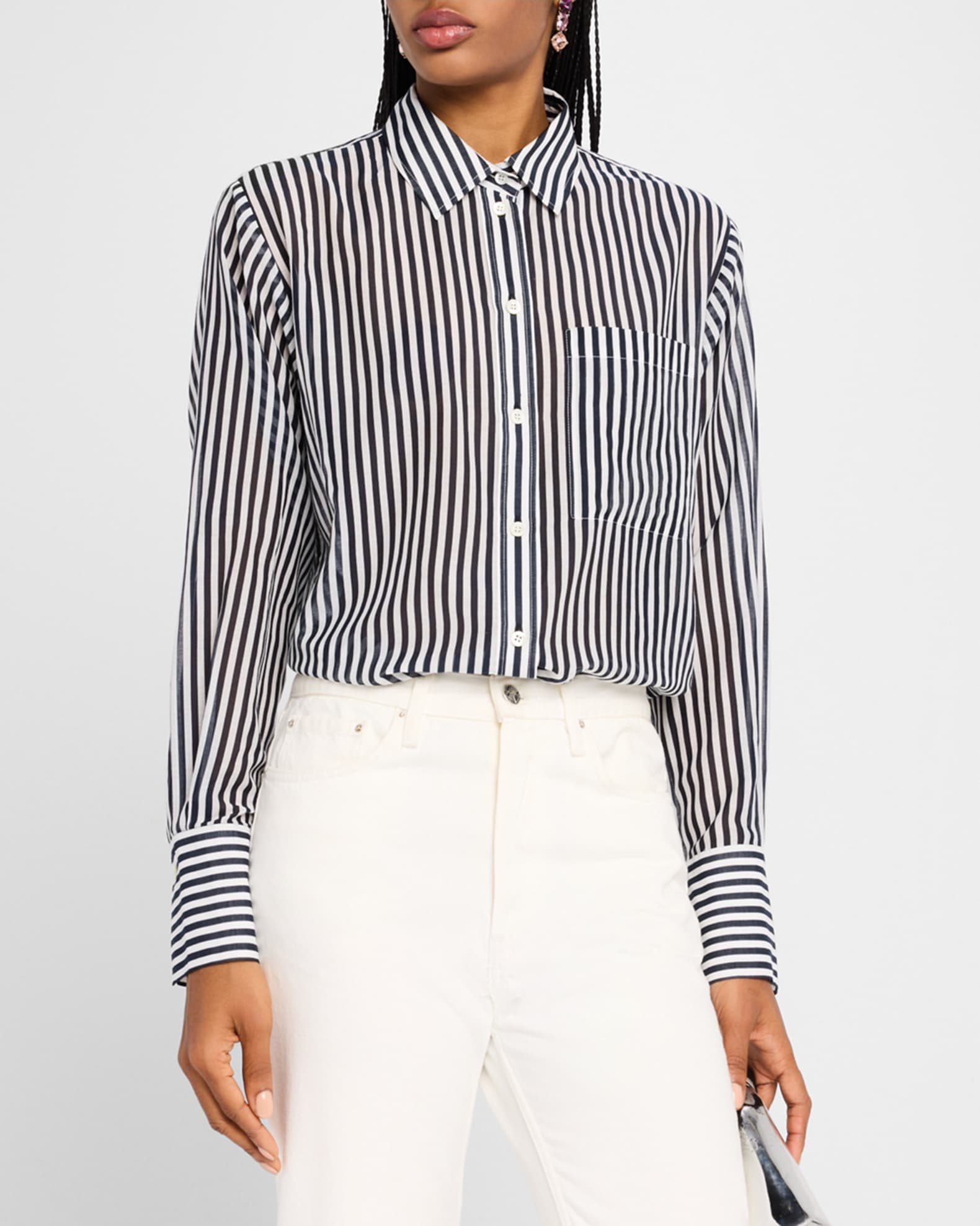 FRAME The Oversized Pocket Shirt | Neiman Marcus