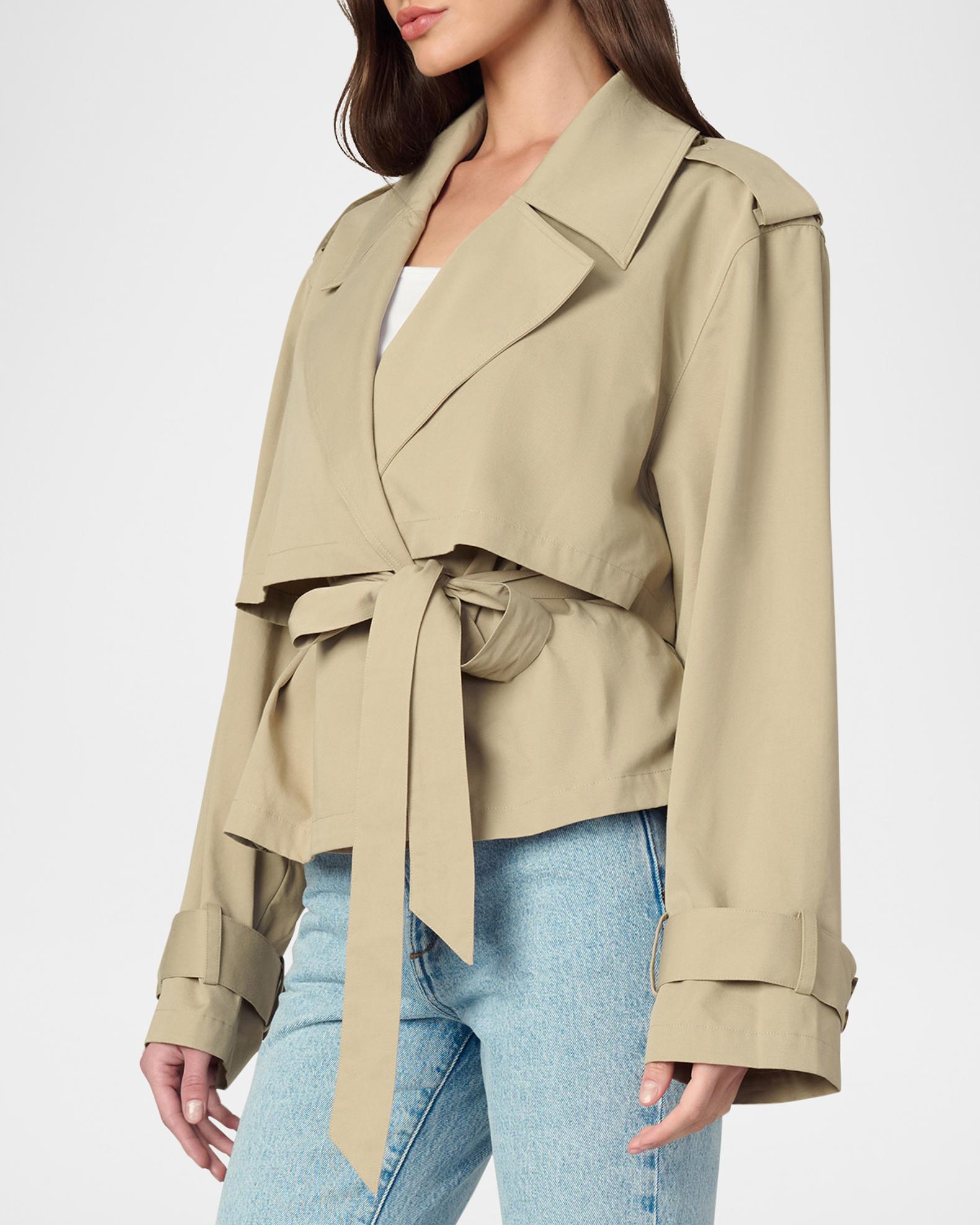 Joe's Jeans The Liz Cropped Trench Coat | Neiman Marcus