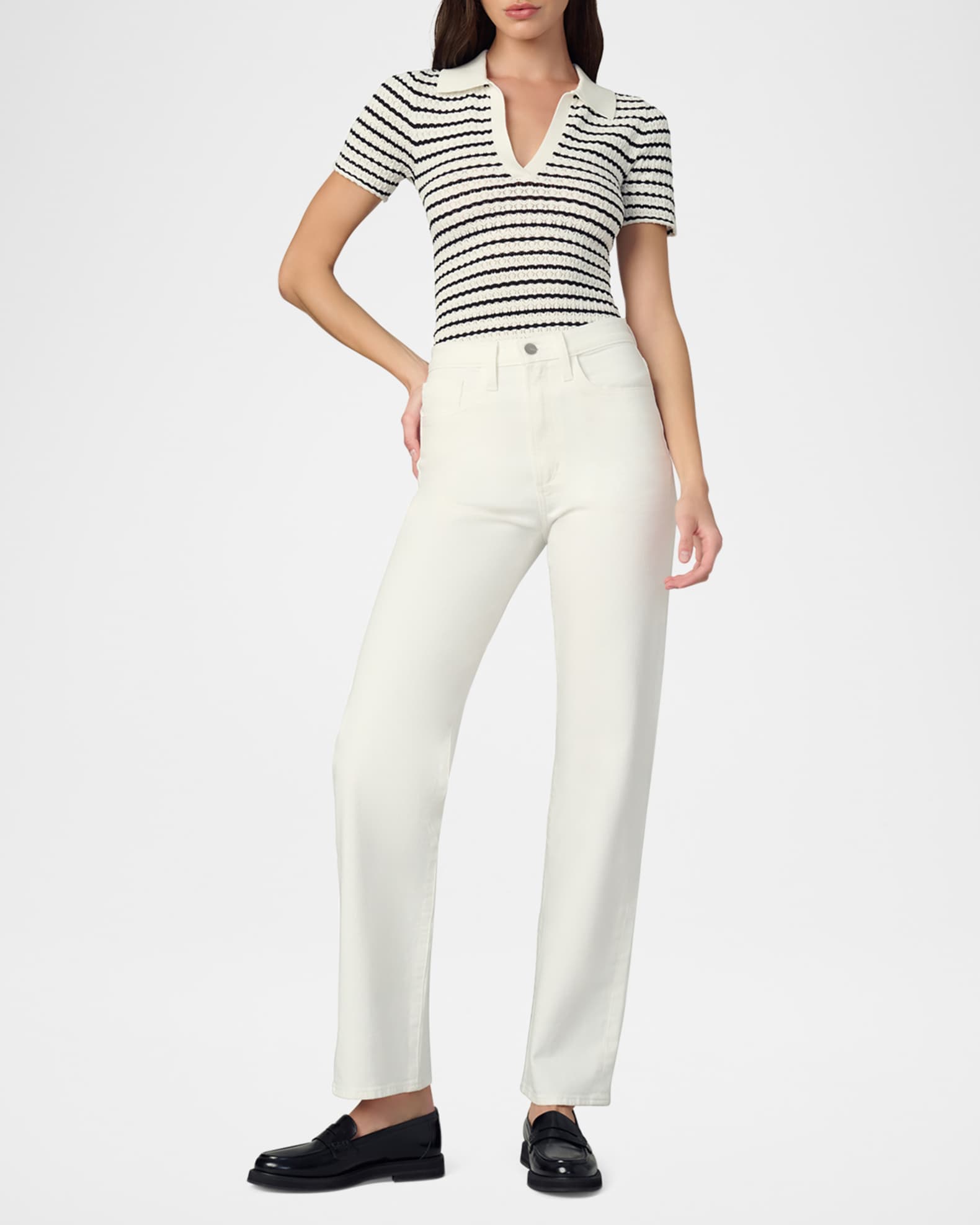 The Jess Pointelle Polo Shirt 1
