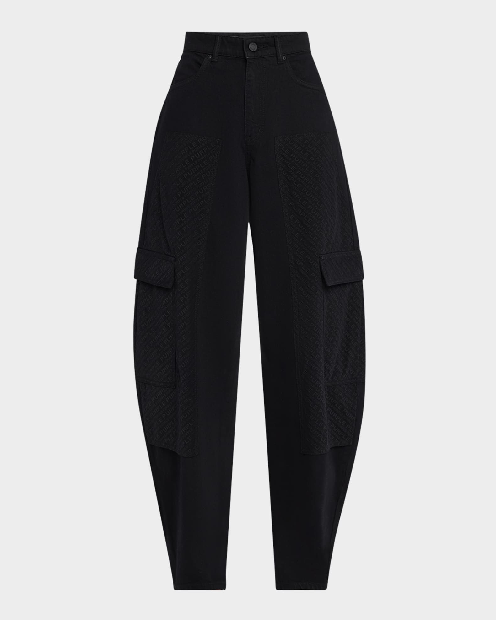 Barrel-Leg Mesh Carpenter Jeans