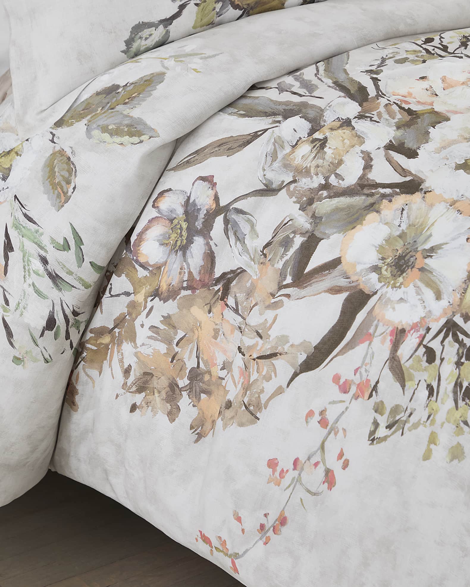 Margaretta Sepia King Duvet Cover 0