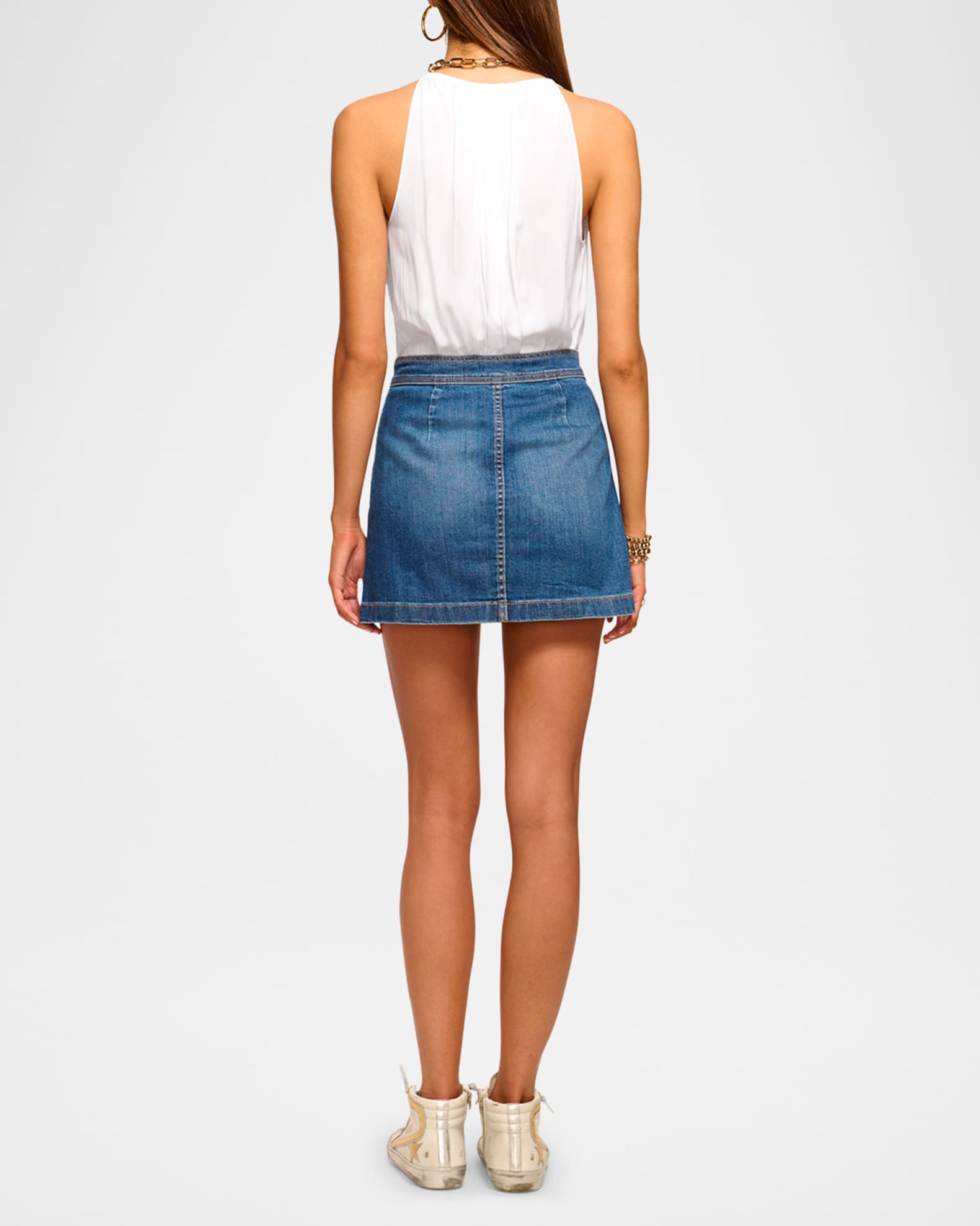 Ramy Brook Kimi Denim Mini Skirt | Neiman Marcus