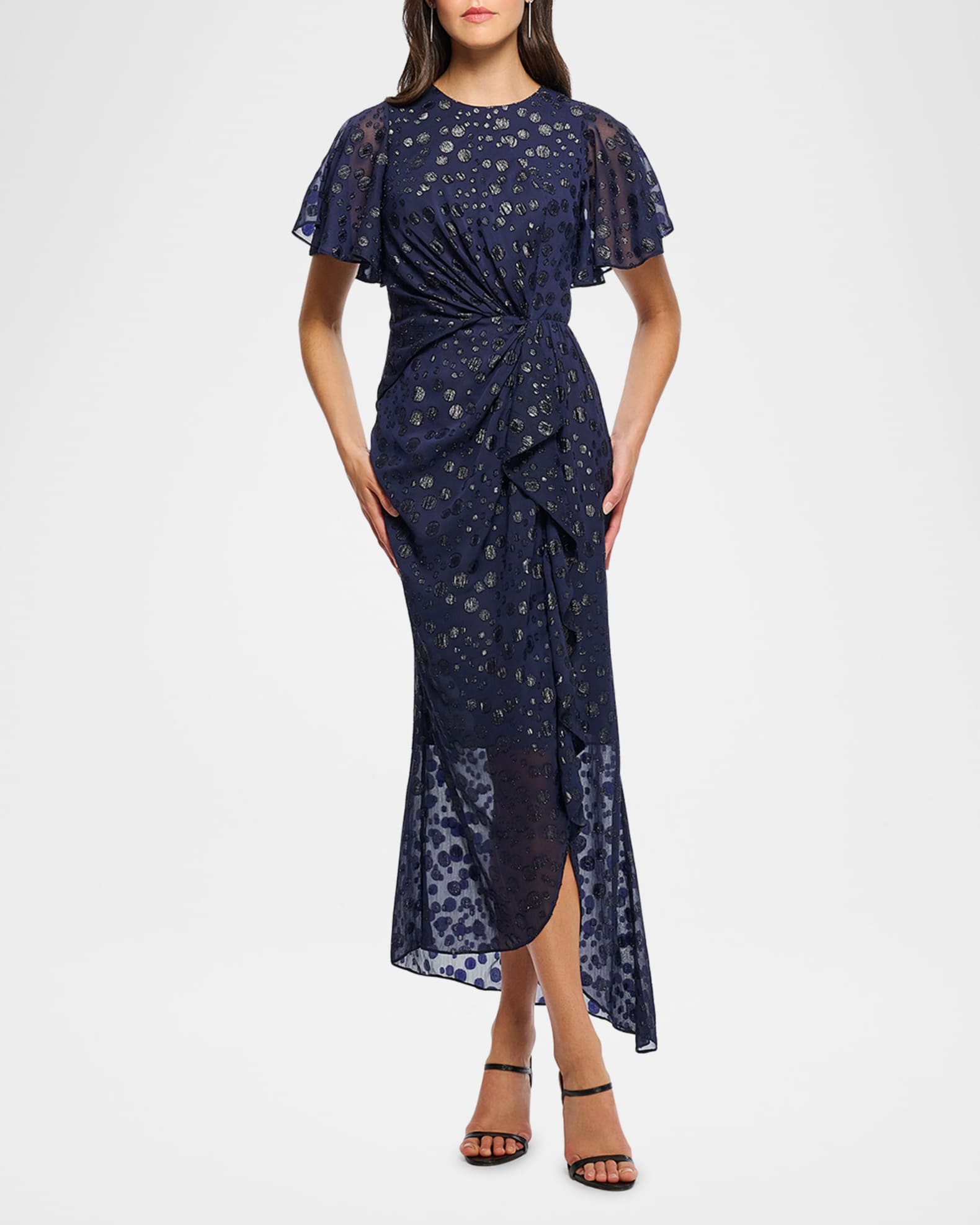 Gentry Twist-Front Fil Coupe Maxi Dress 1