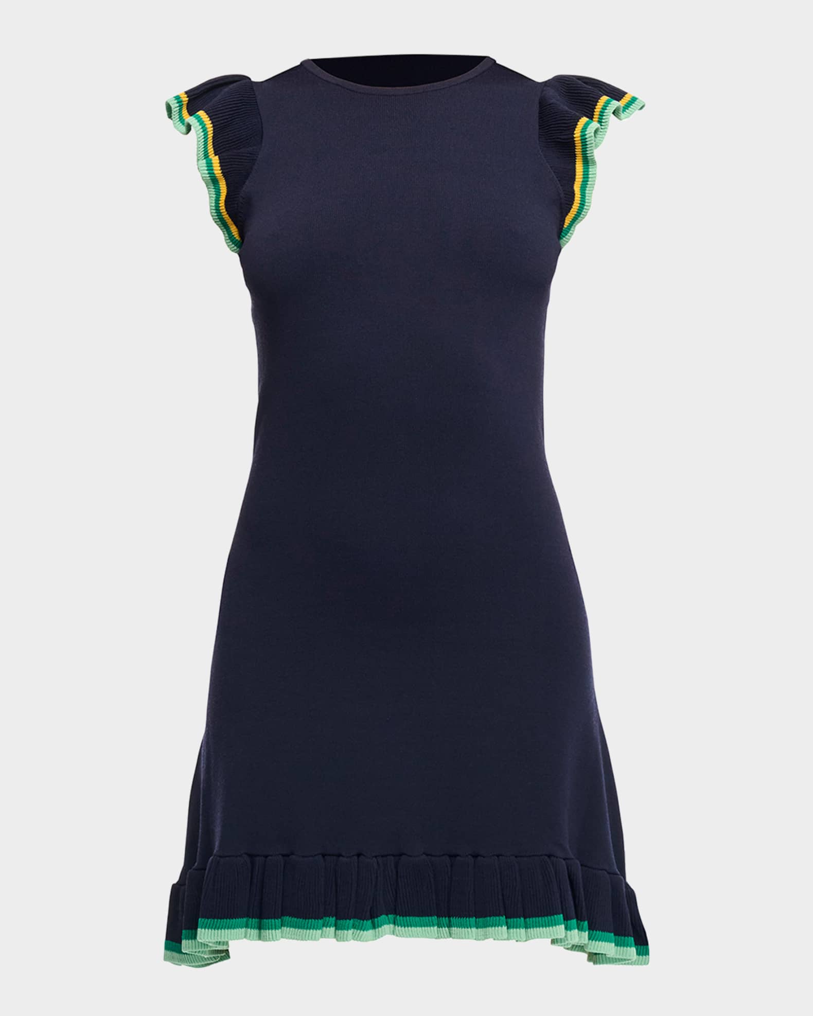 Jessie Ruffle Knit Mini Dress 0
